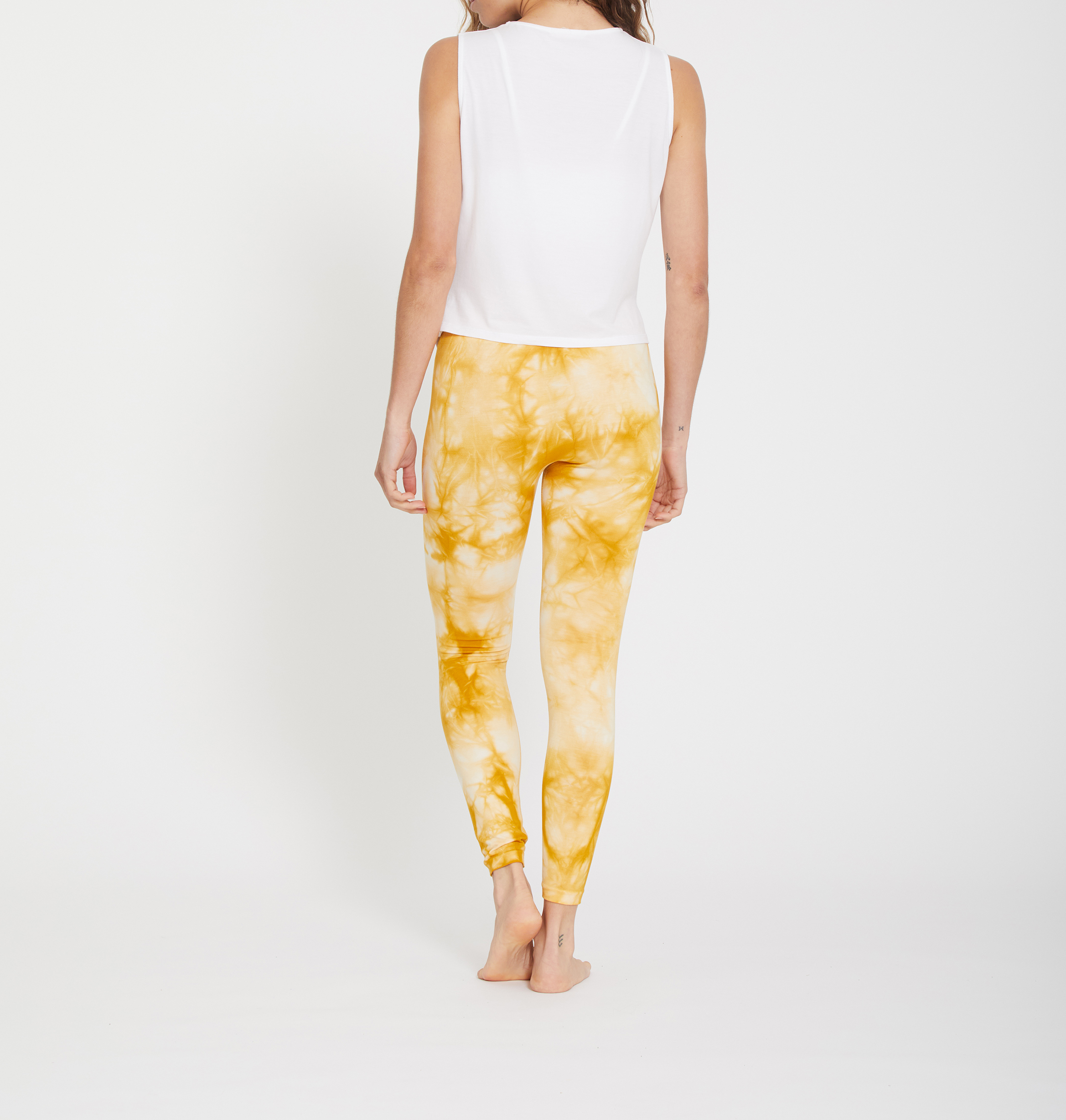 Gerade geschnittenes Yoga-Tanktop aus Feinstrick YOGA SEARCHER Weiss