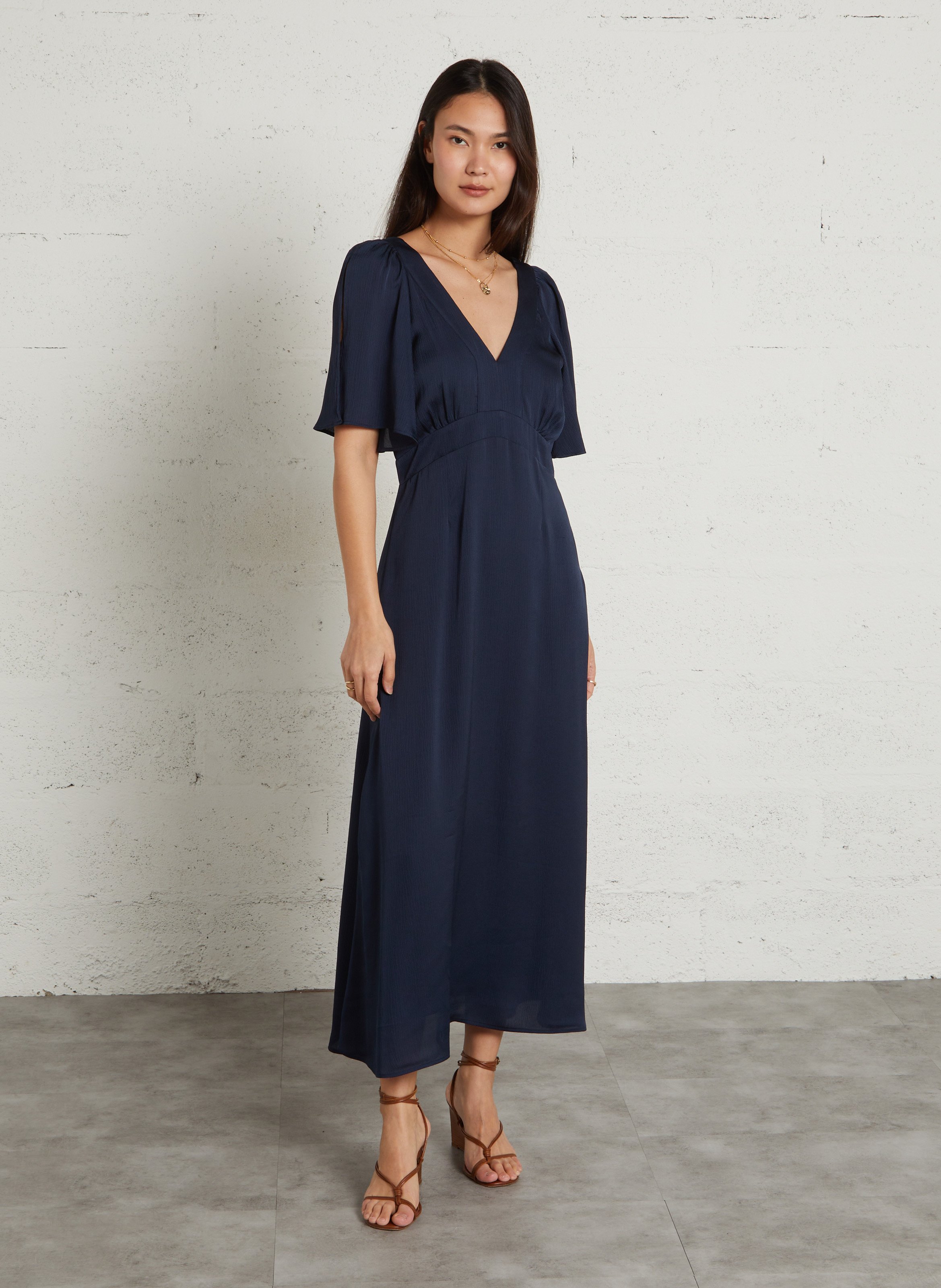 Robe longue évasée MAISON 123 Bleu