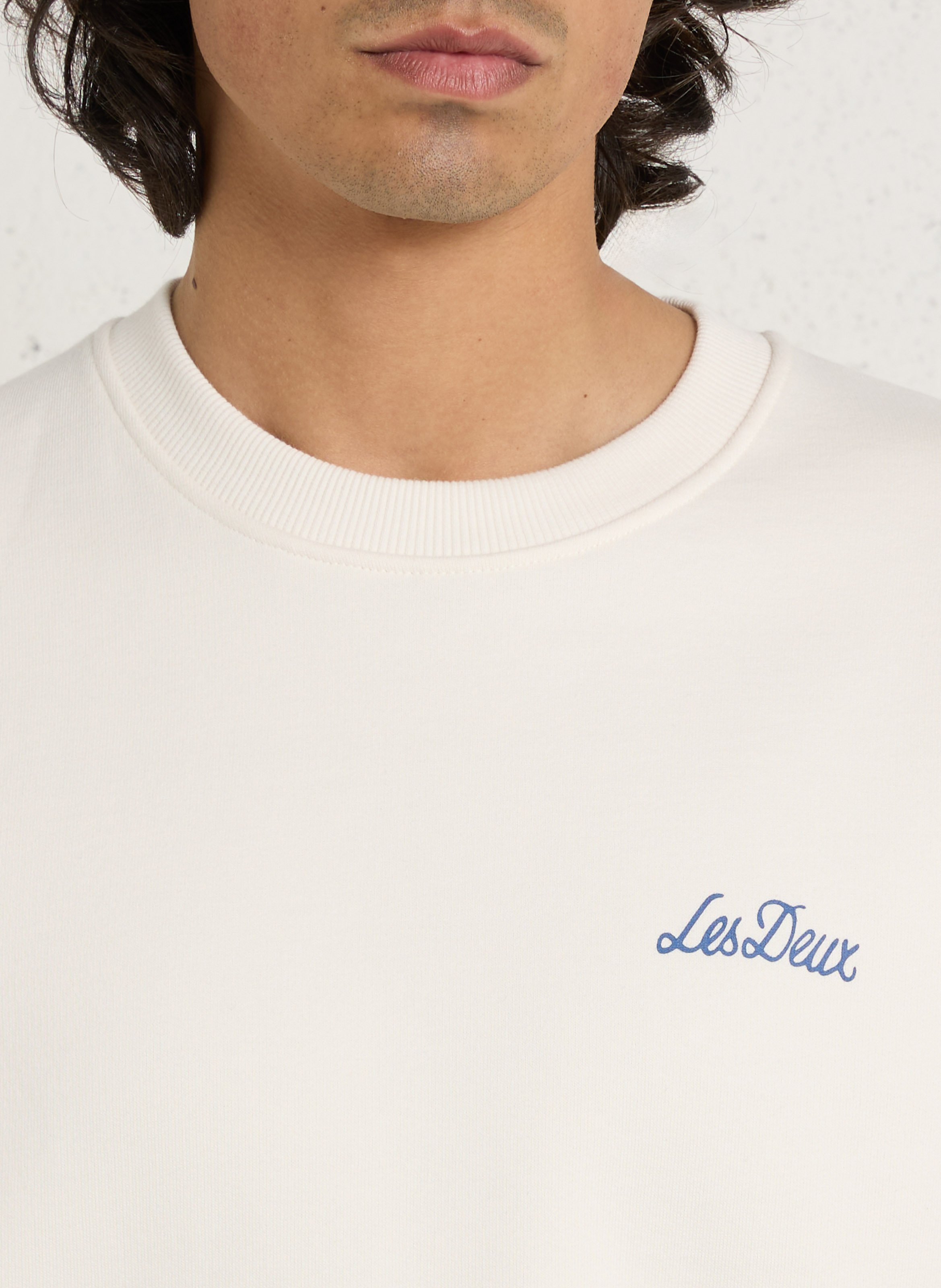 Rundhals-Sweatshirt aus Bio-Baumwolle LES DEUX Beige