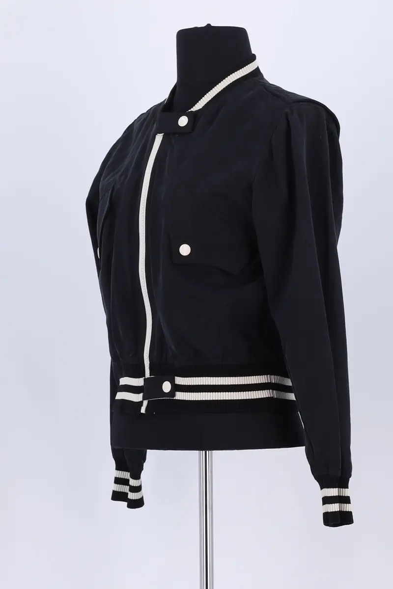Regular-fit organic cotton jacket with sherpa collar ISABEL MARANT ÉTOILE - SECONDE MAIN Black