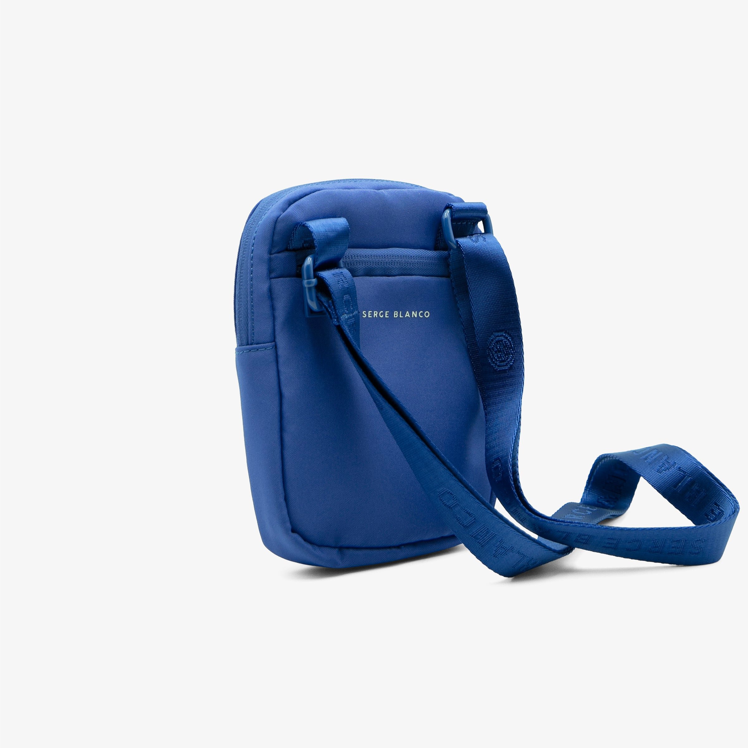 Grained leather-look crossbody bag SERGE BLANCO Blue