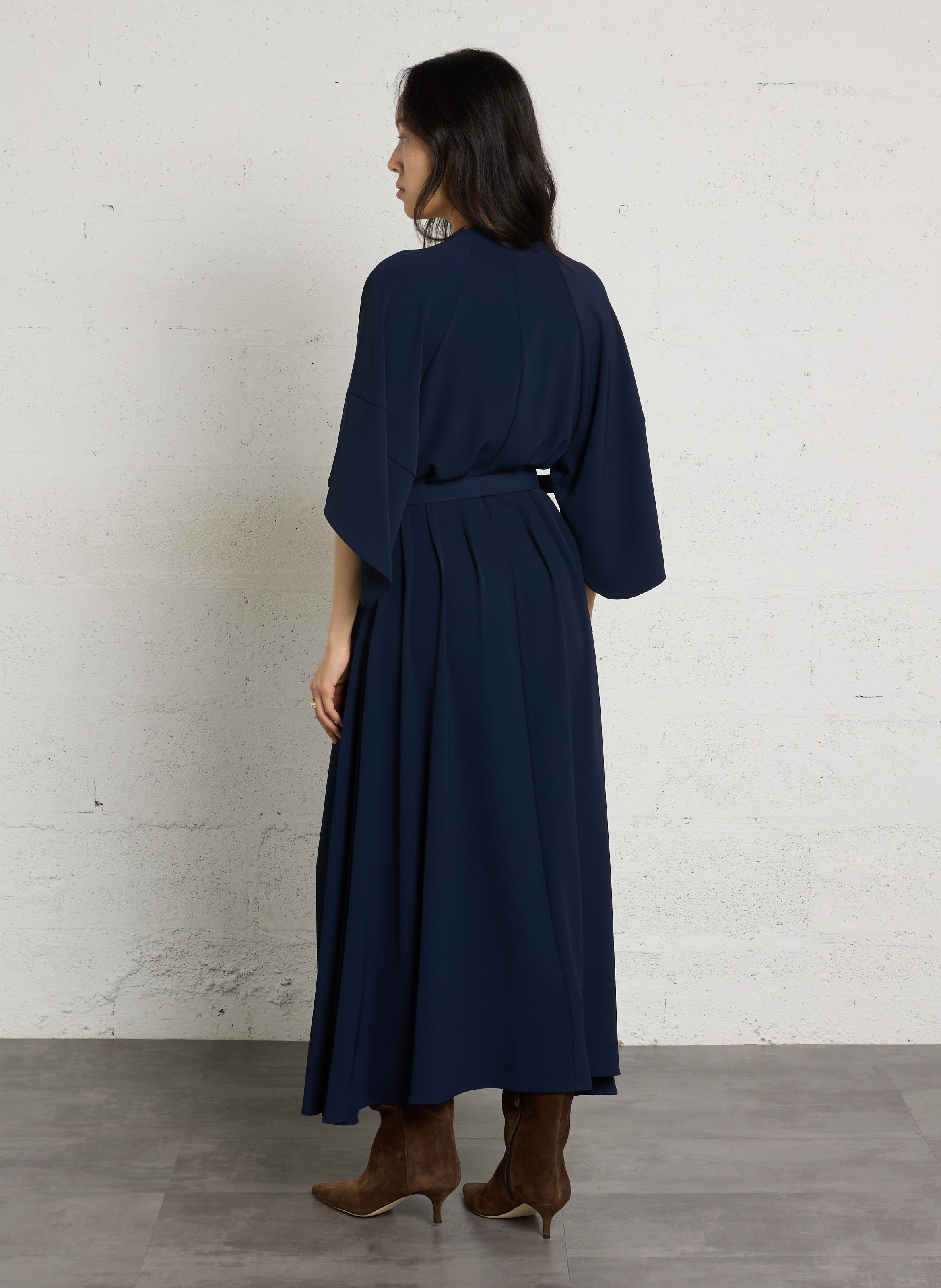 Robe longue cintrée avec ceinture IMPERIAL Bleu