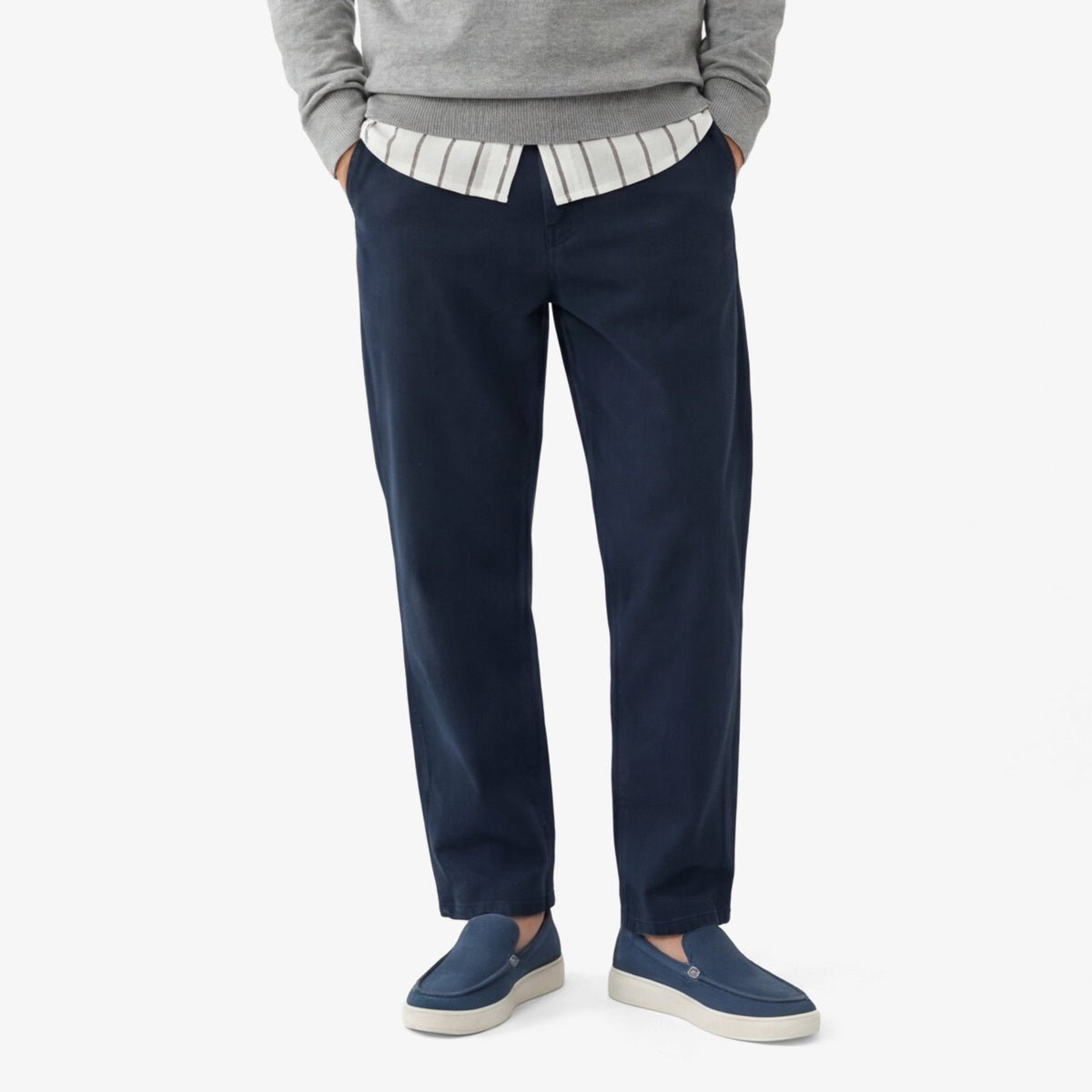 Straight-cut chino trousers SERGE BLANCO Blue