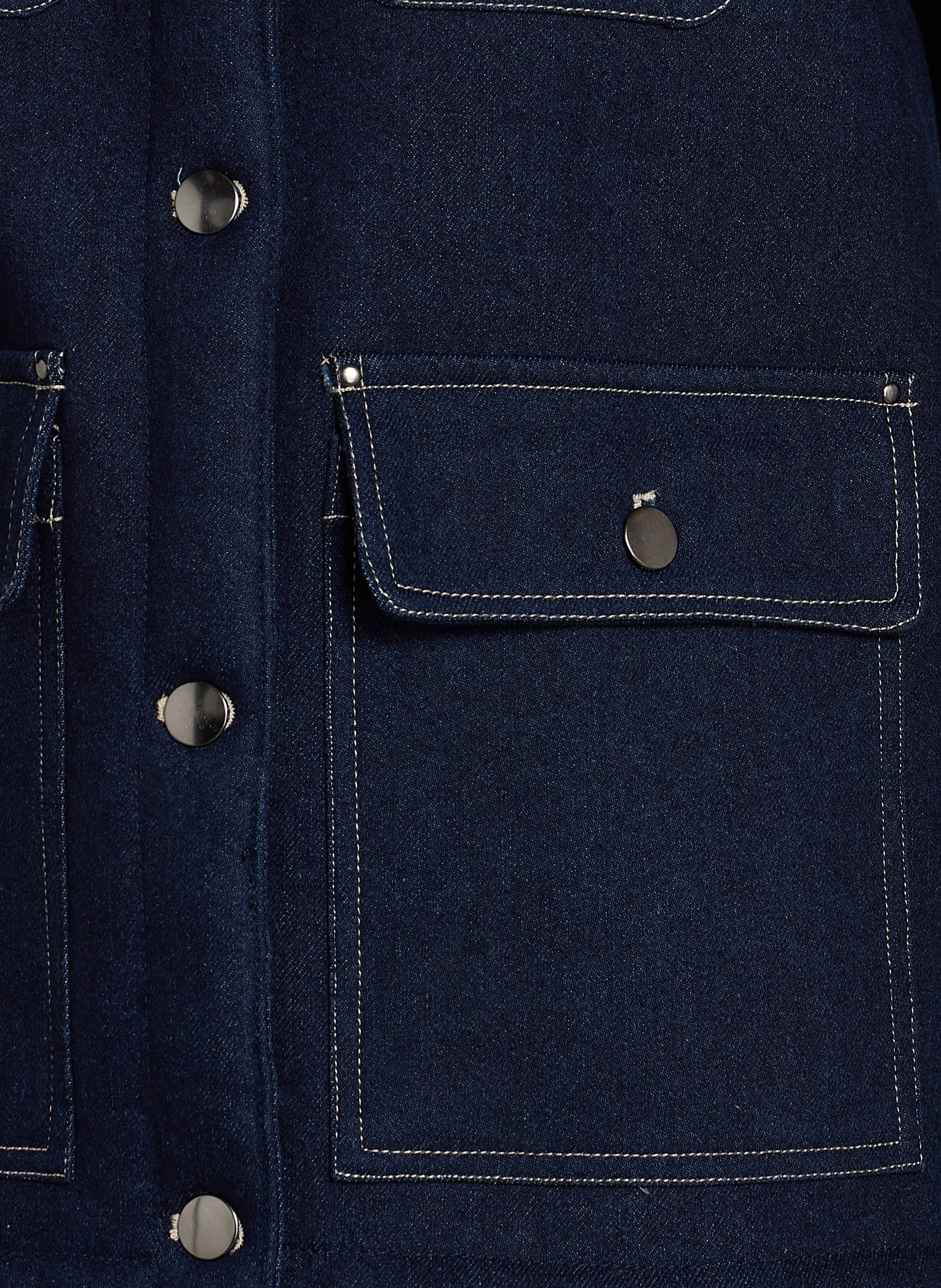 Veste denim droit col classique en coton SUD EXPRESS Bleu
