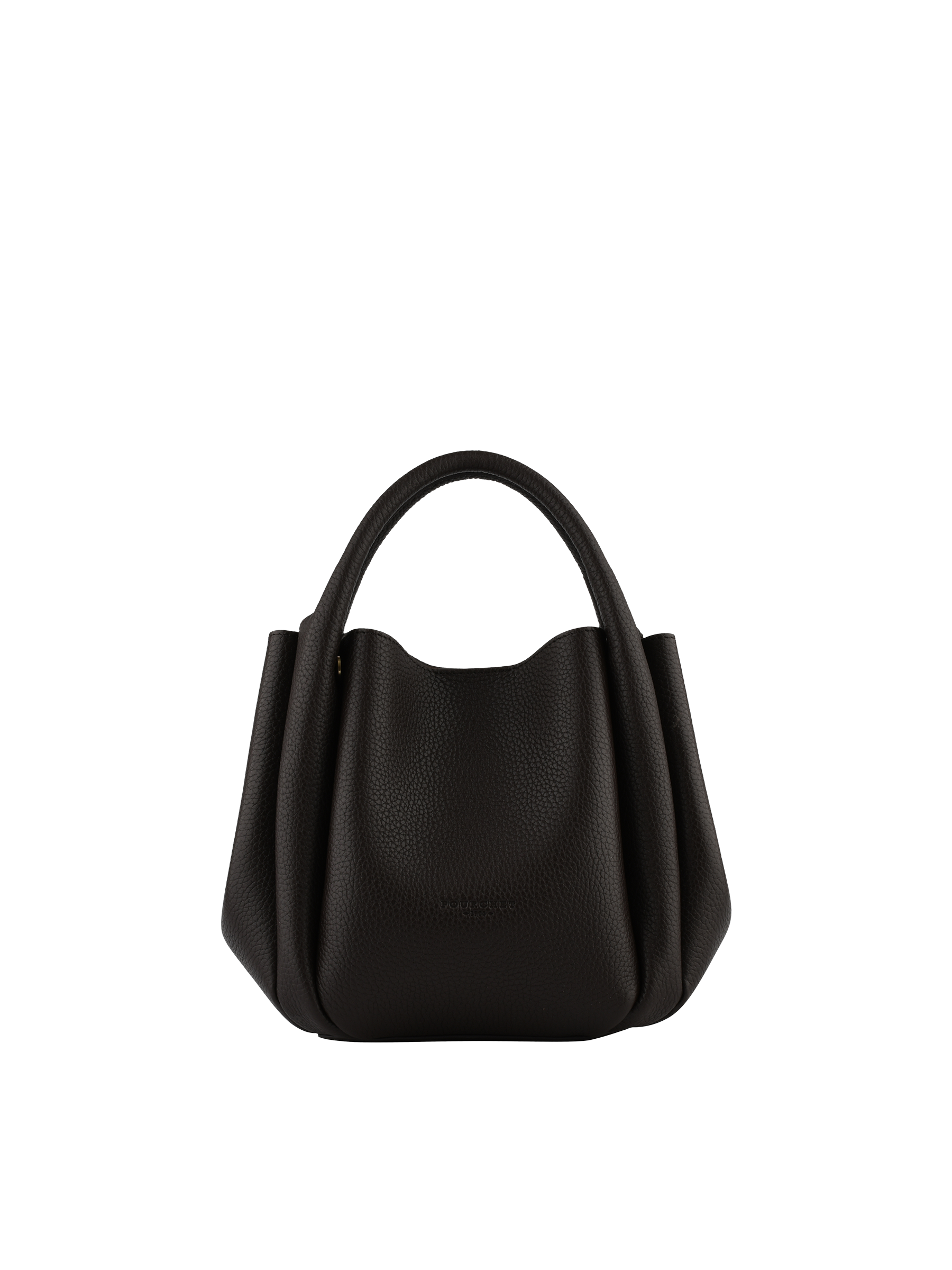 Calfskin leather handbag POURCHET