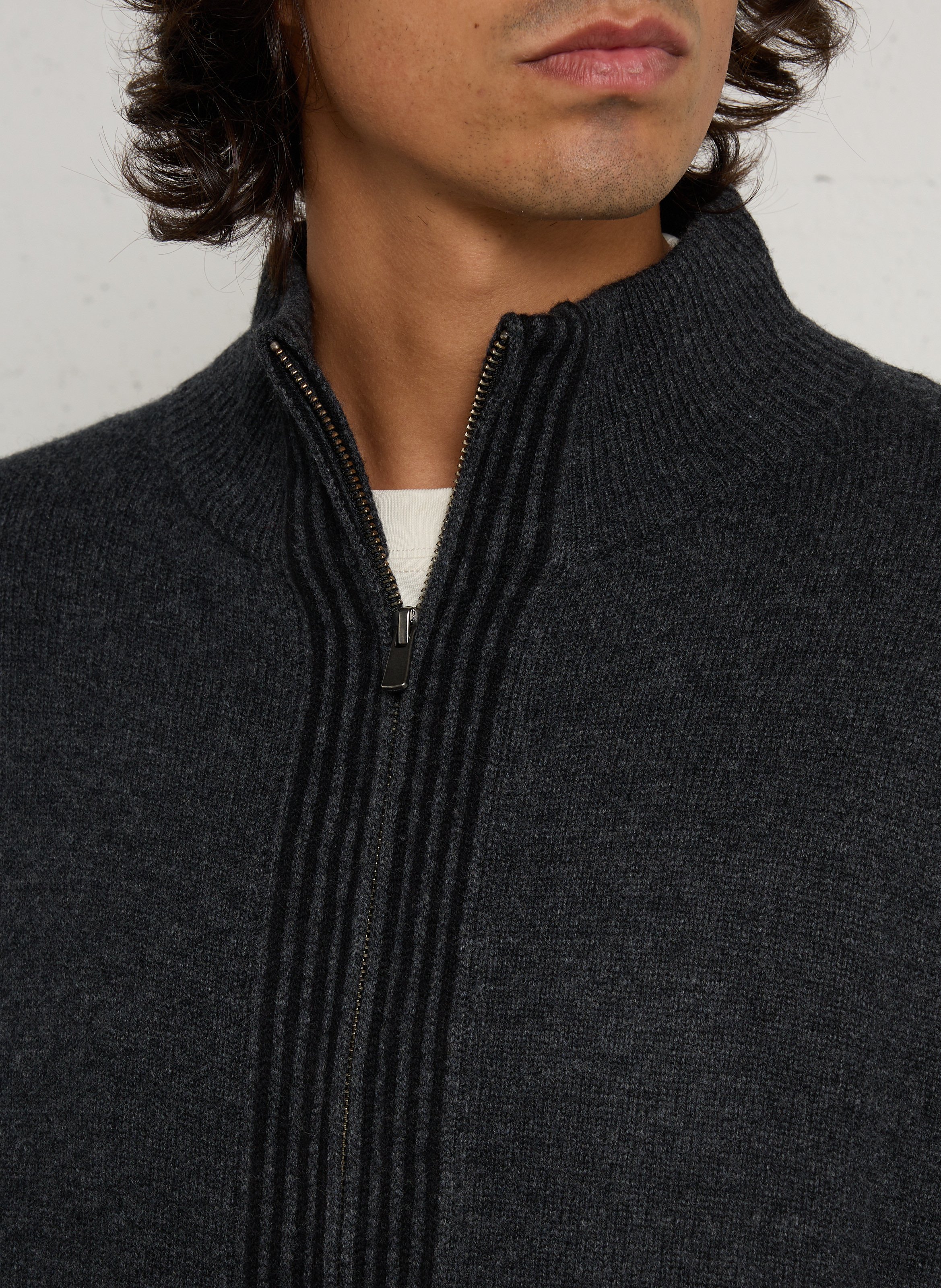 Gilet oversize en laine et cachemire MAJESTIC FILATURES Beige