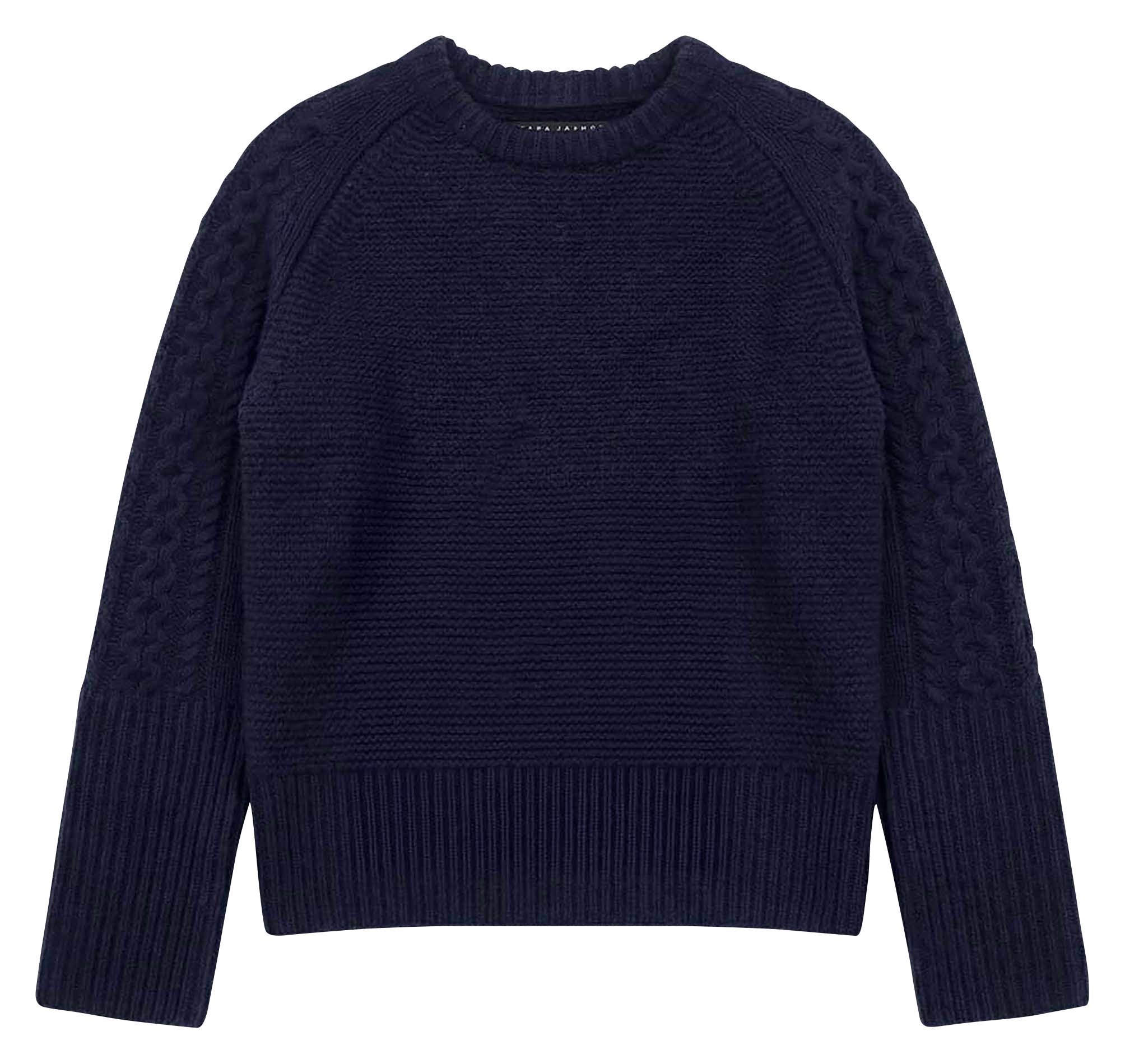 Straight round-neck wool jumper TARA JARMON Blue