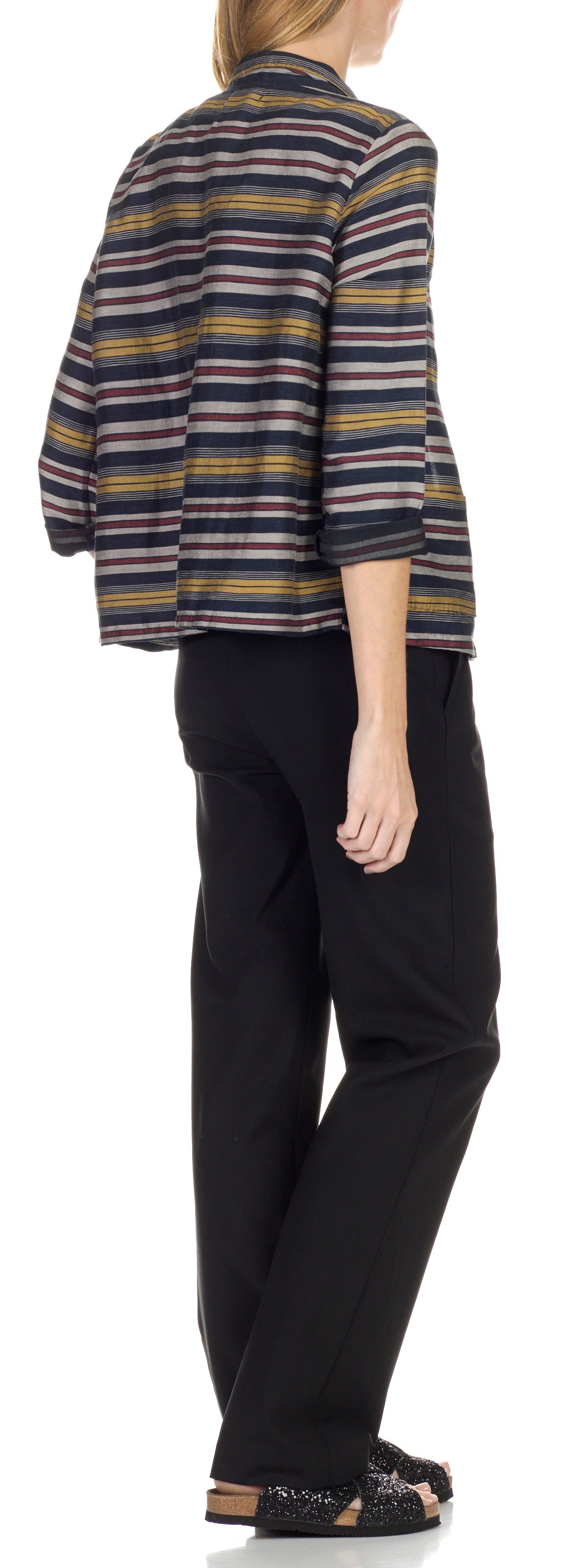 Rechte pantalon van wol Quesito SWILDENS Zwart