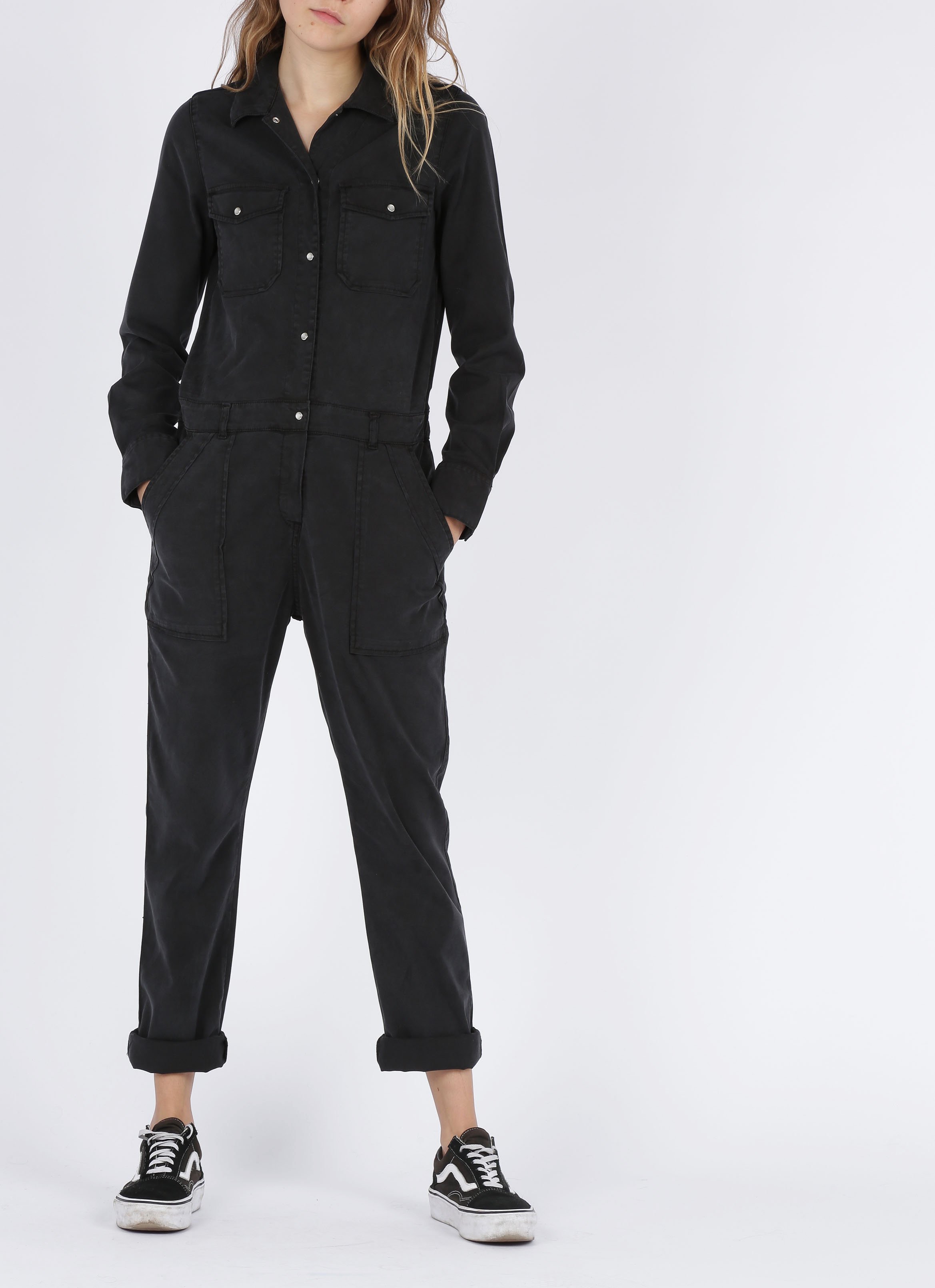 Jumpsuit van tencel ACQUAVERDE Zwart