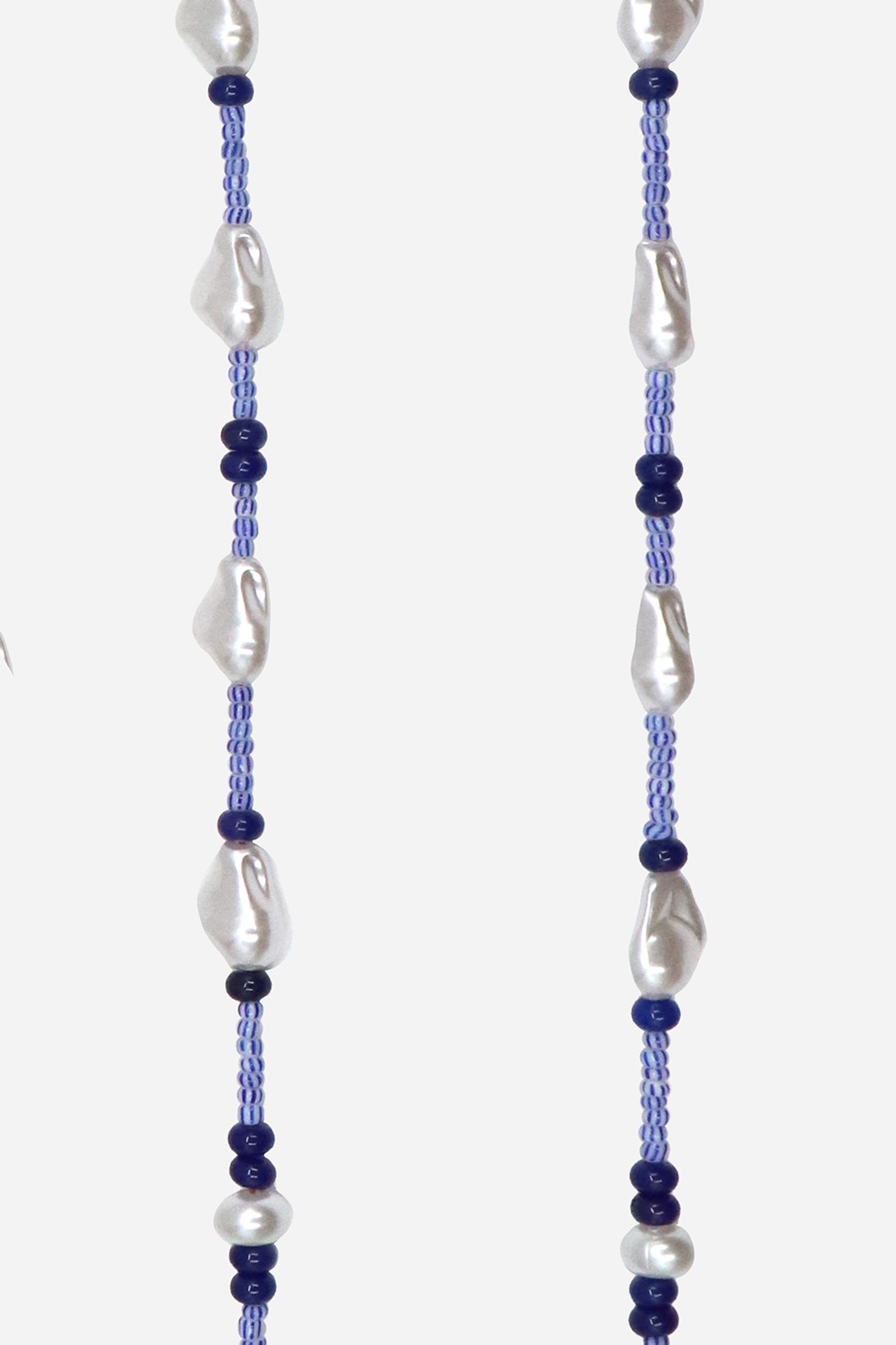 Phone chain with beads and semi-precious stones LA COQUE FRANCAISE Blue