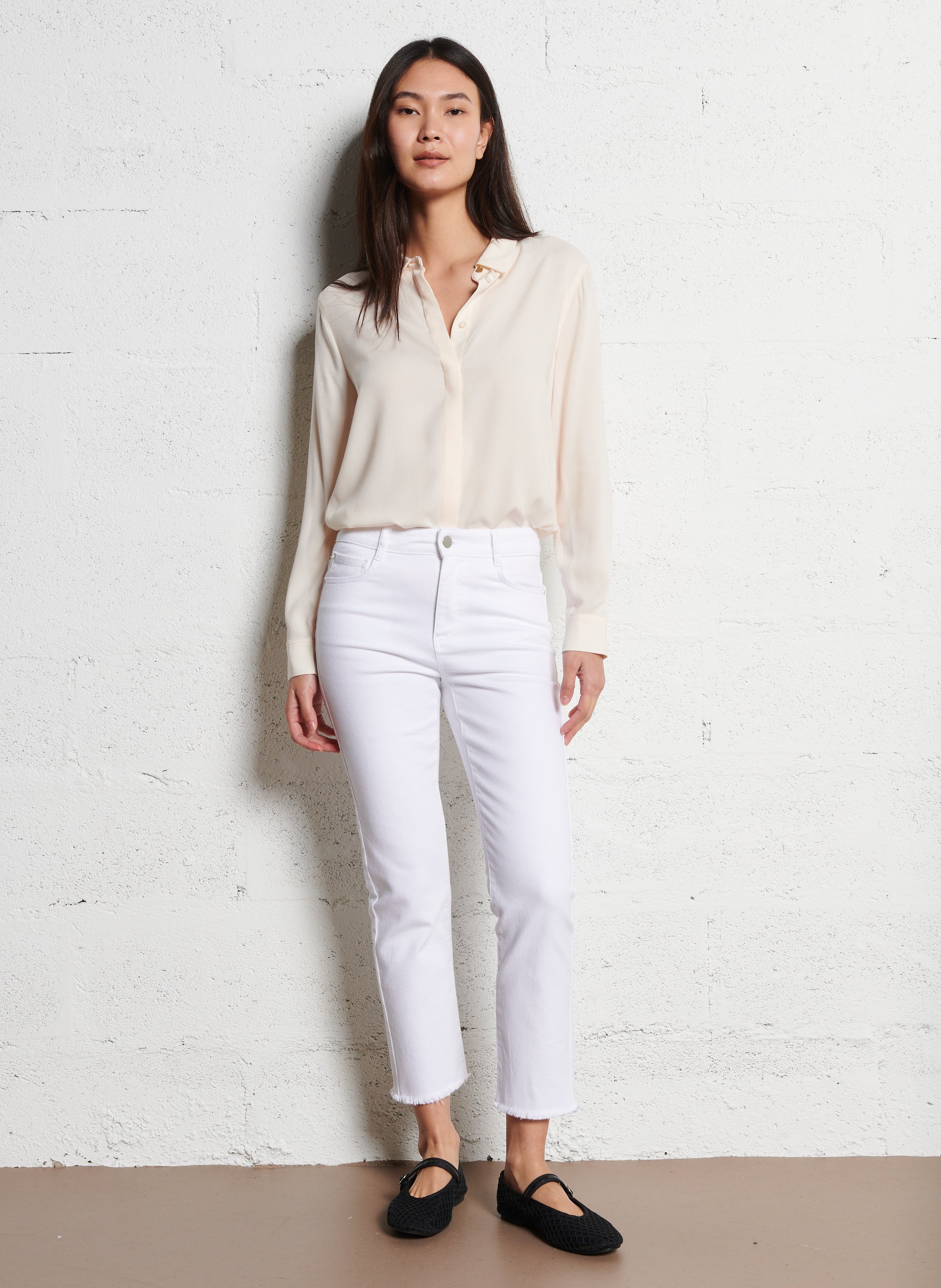 Rechte 7/8-jeans met 5 zakken MAISON 123 Wit