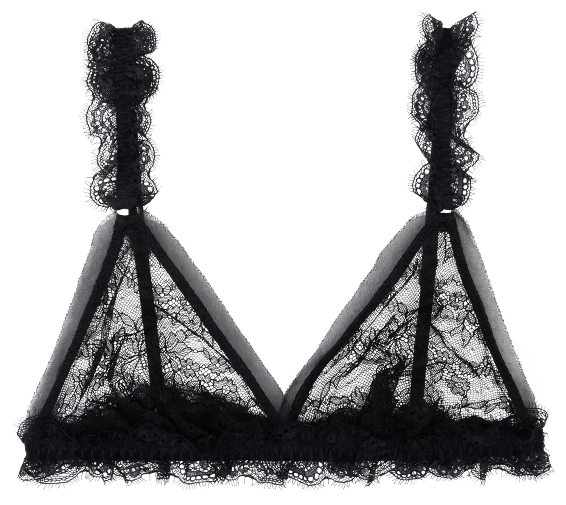 Trianguläres Spitzen-Bralette LOVE STORIES Schwarz