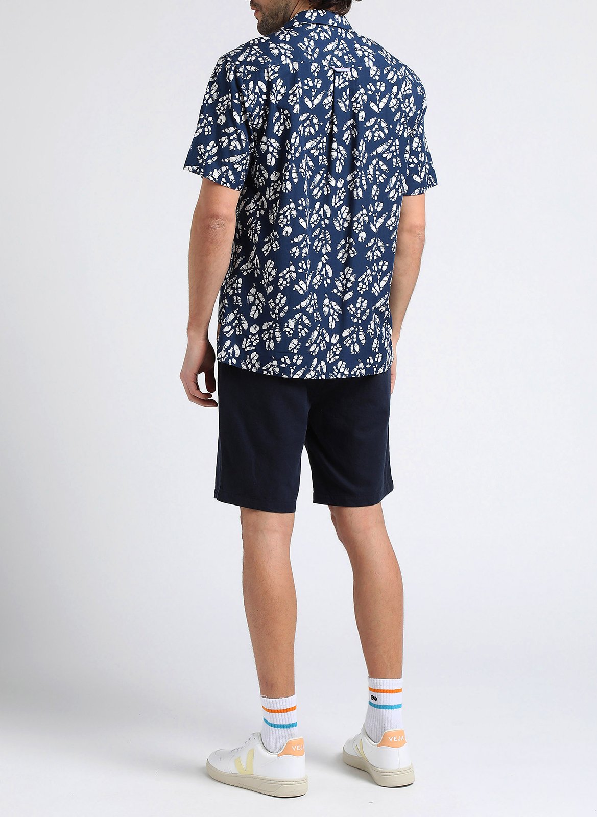 Blouse met korte mouw, klassieke kraag en print SCOTCH AND SODA Veelkleurig