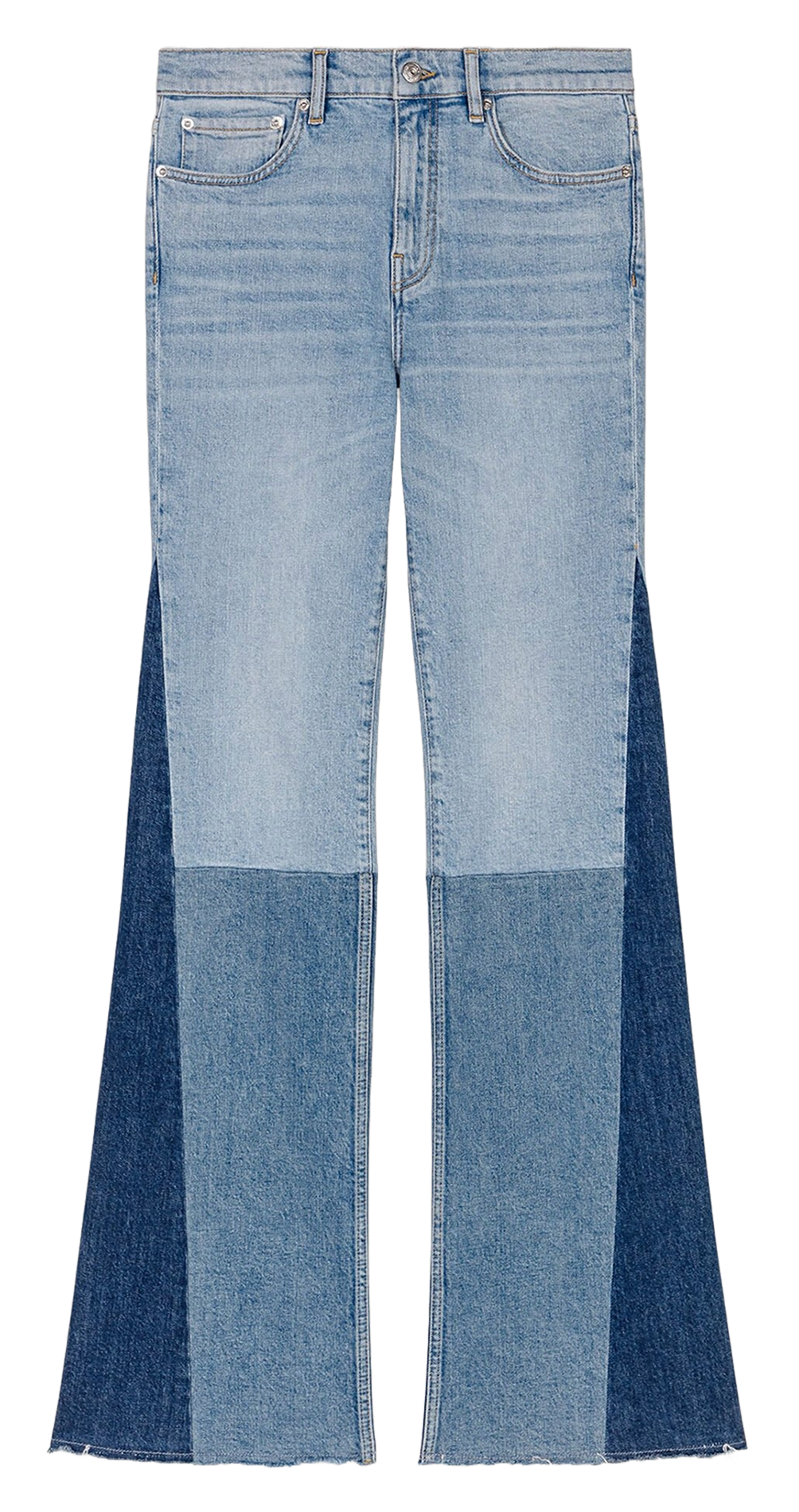Straight-fit jeans met patchwork MAJE Blauw