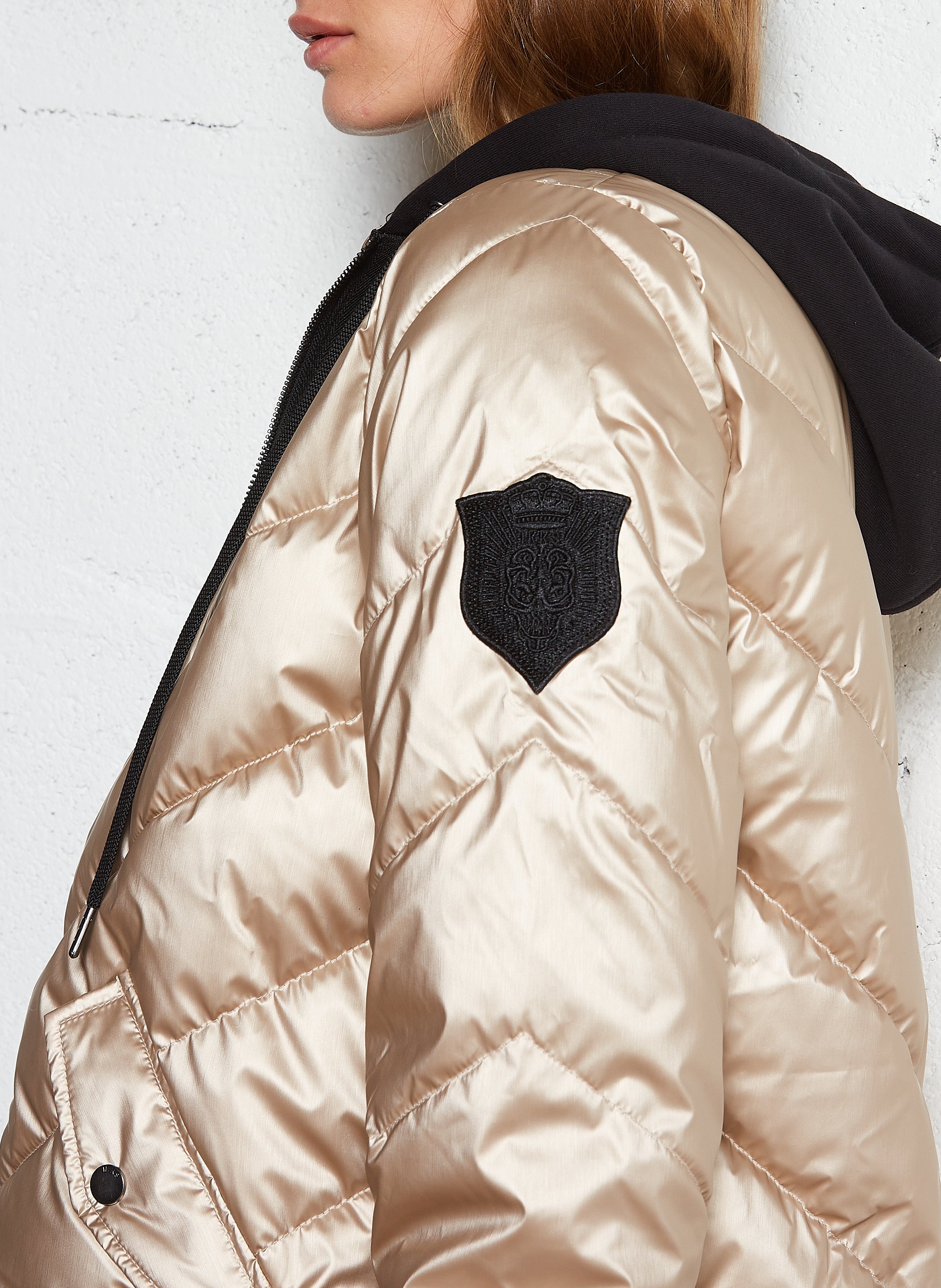 Straight padded jacket with hood IKKS Golden