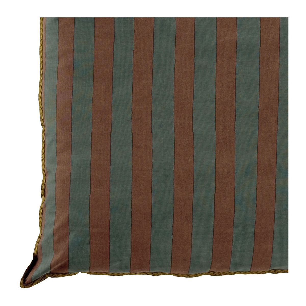 Housse de coussin coton BLANC D'IVOIRE Bleu