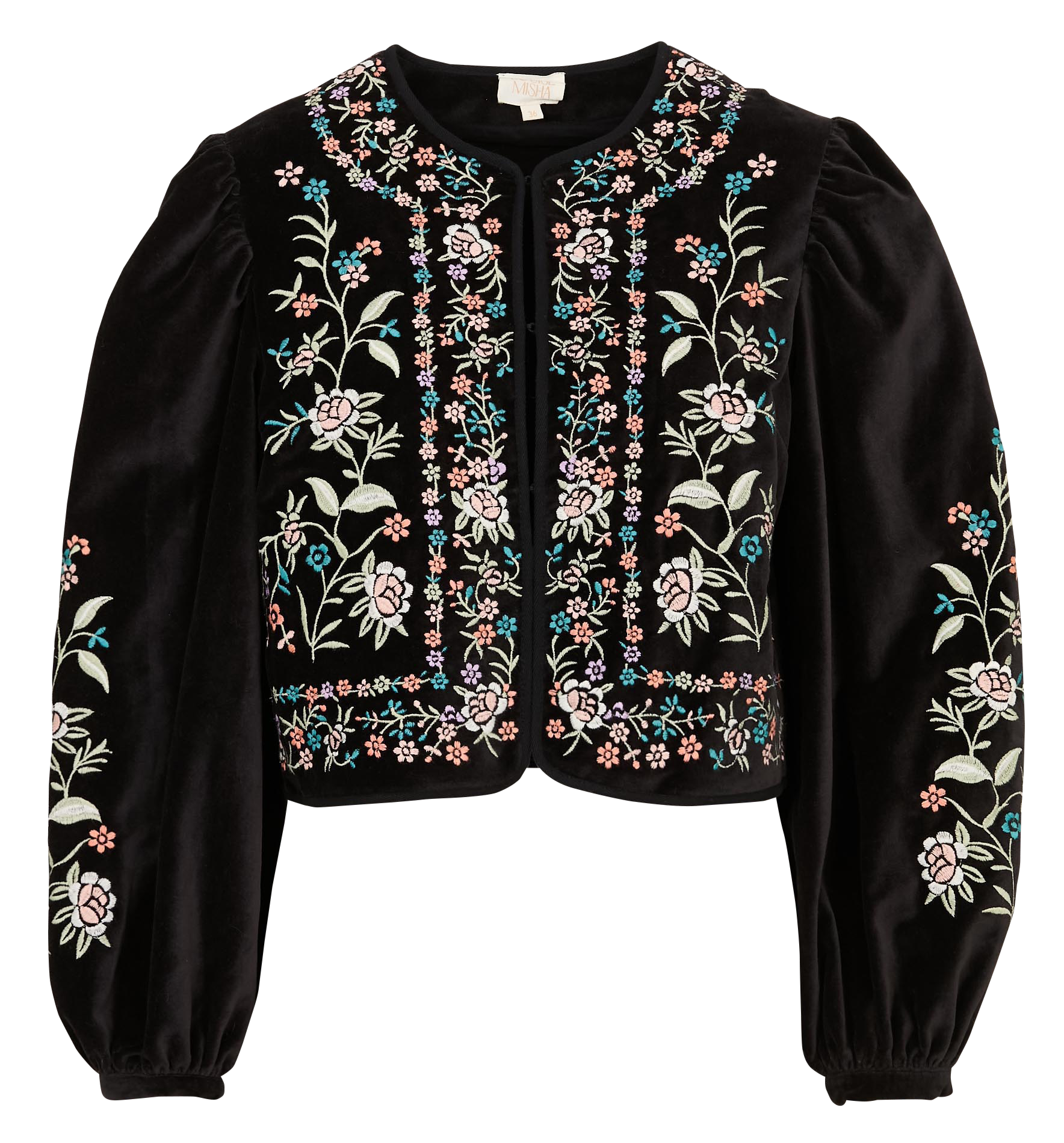 Jacket with velvet detail LOUISE MISHA Black