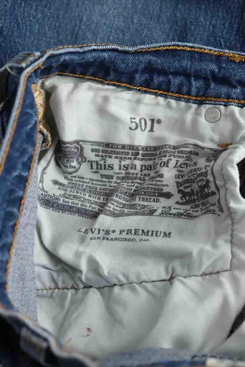 Cotton skinny jeans LEVI'S - Seconde main Blue