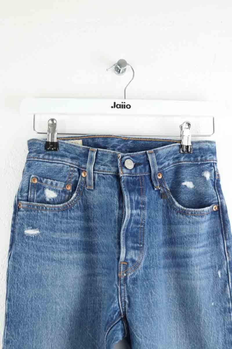 Cotton straight jeans LEVI'S - Seconde main Blue