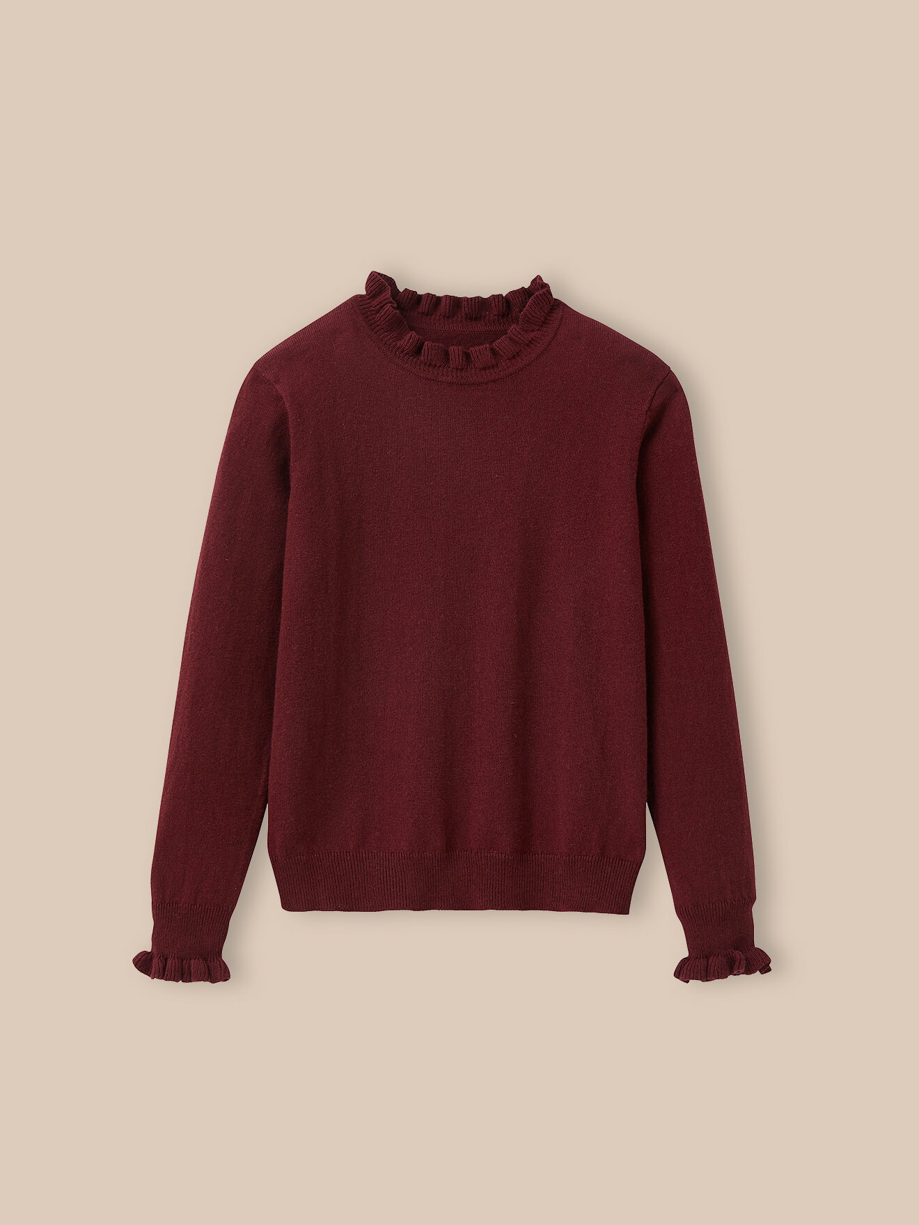 Ruffled sweater CYRILLUS Red