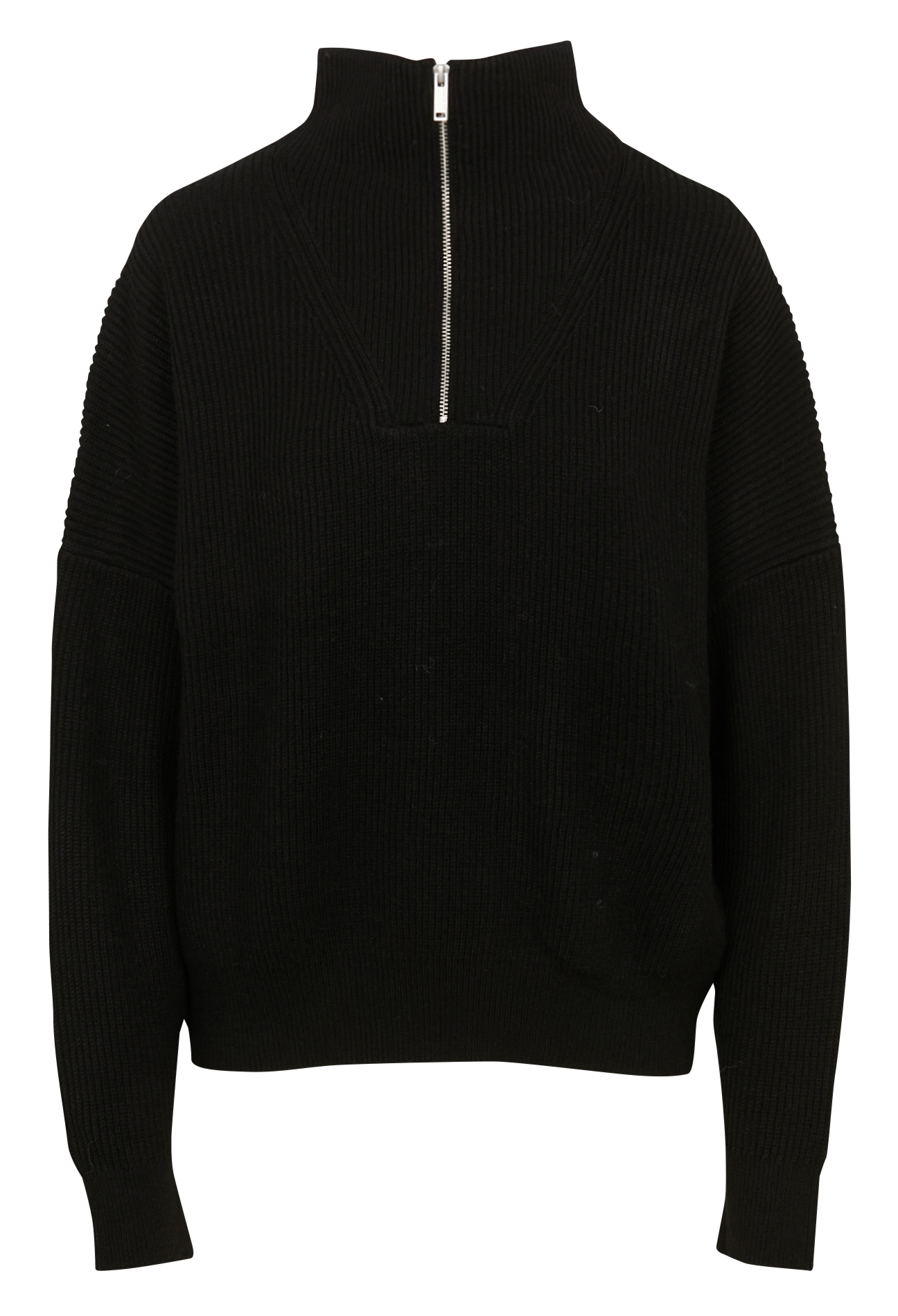 Pull ample col camionneur en maille IKKS Noir