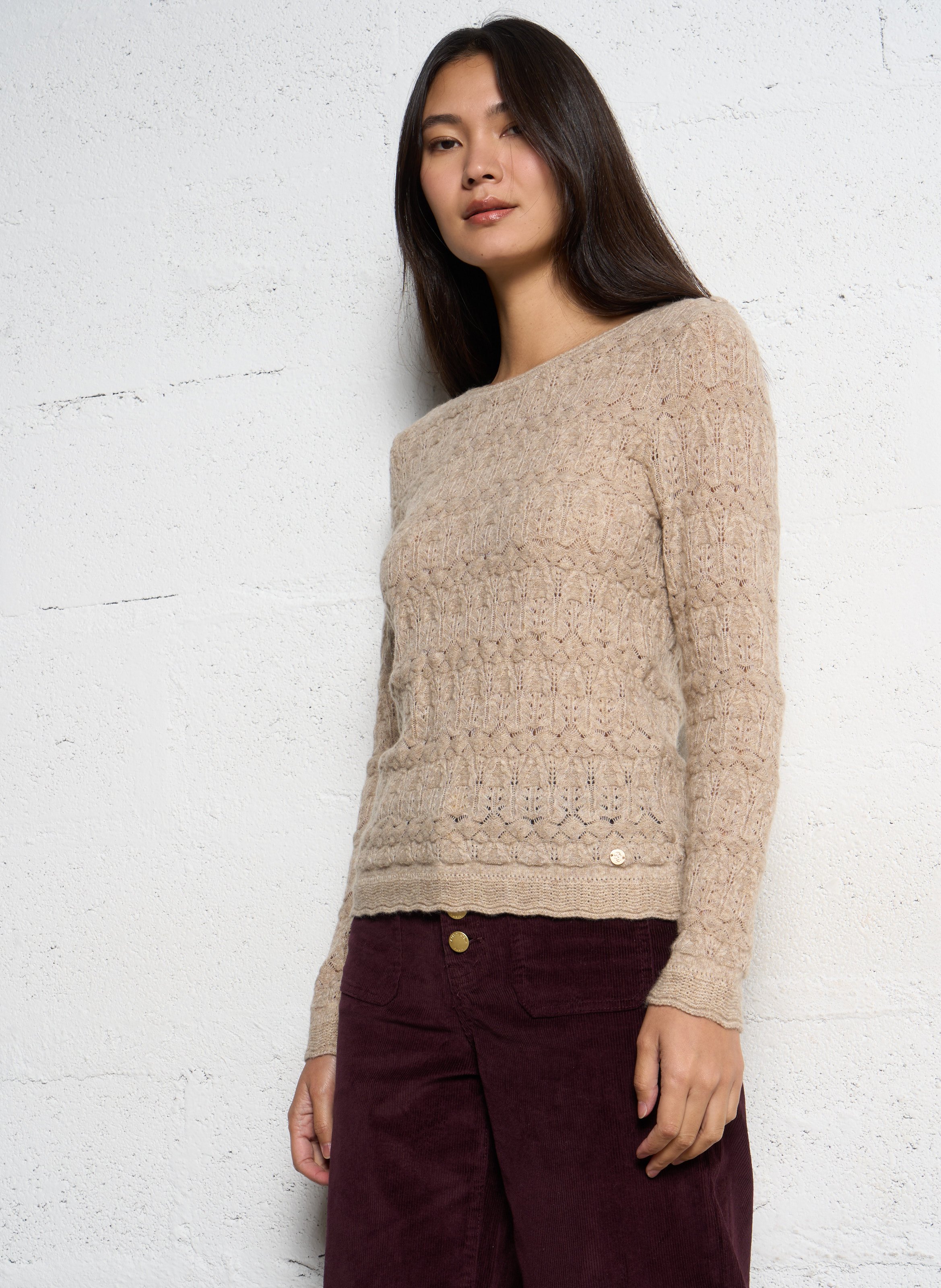 Gerade geschnittener Rundhalspullover aus Strick LA PETITE ETOILE