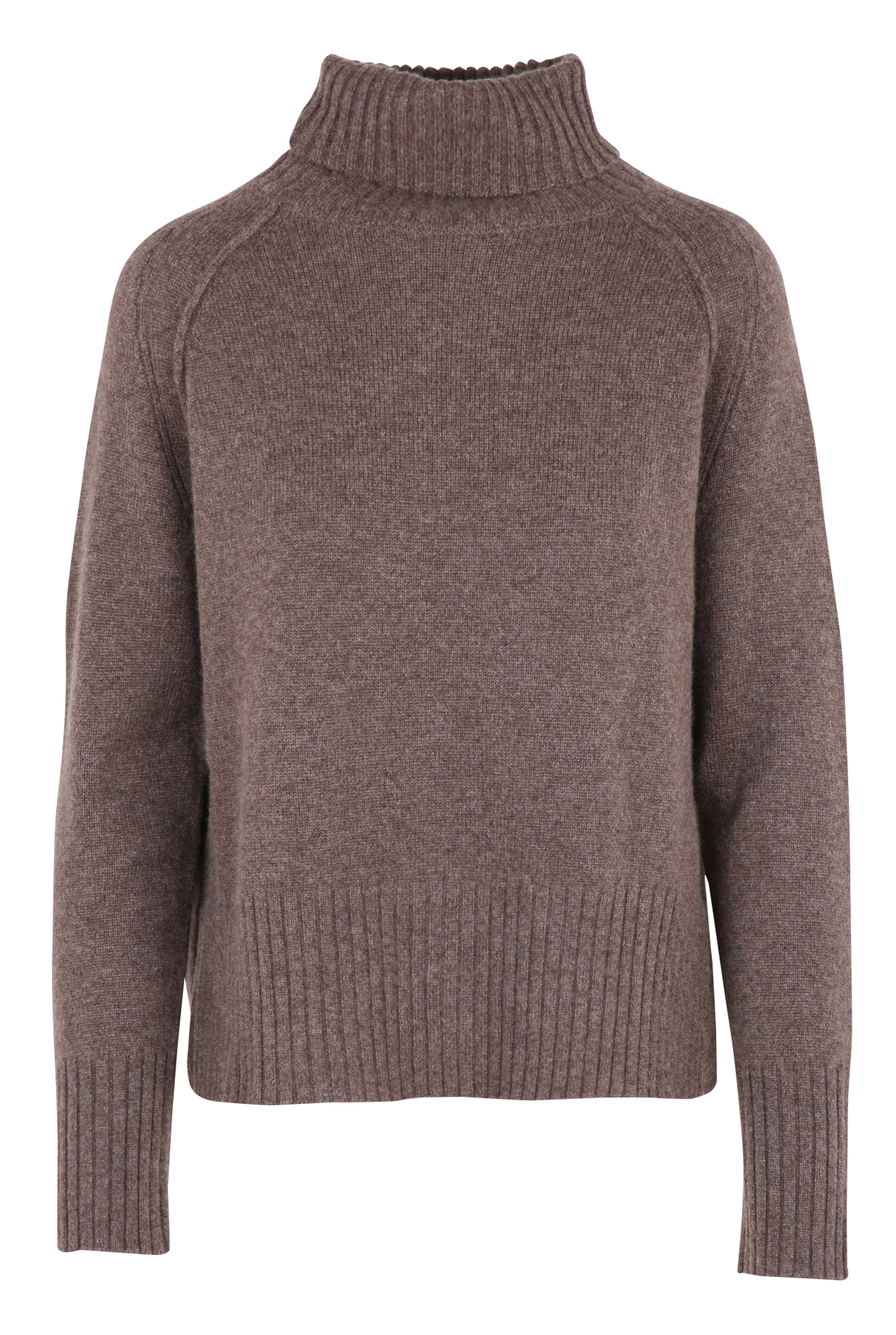 Pull col roulé en cachemire ZAPA Marron