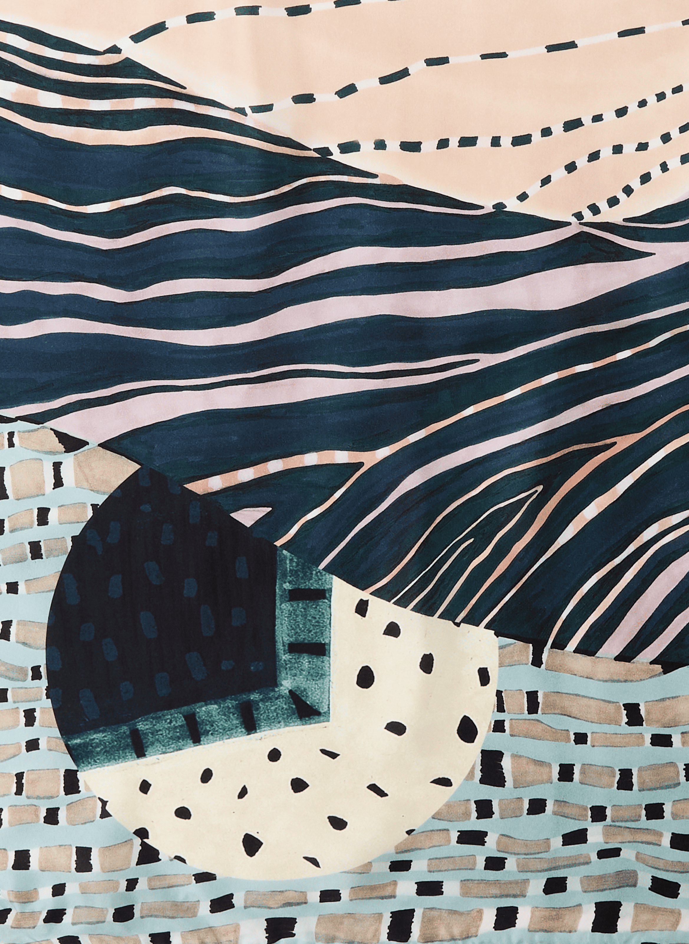 Vierkant, zijden sjaaltje AU PRINTEMPS PARIS Veelkleurig