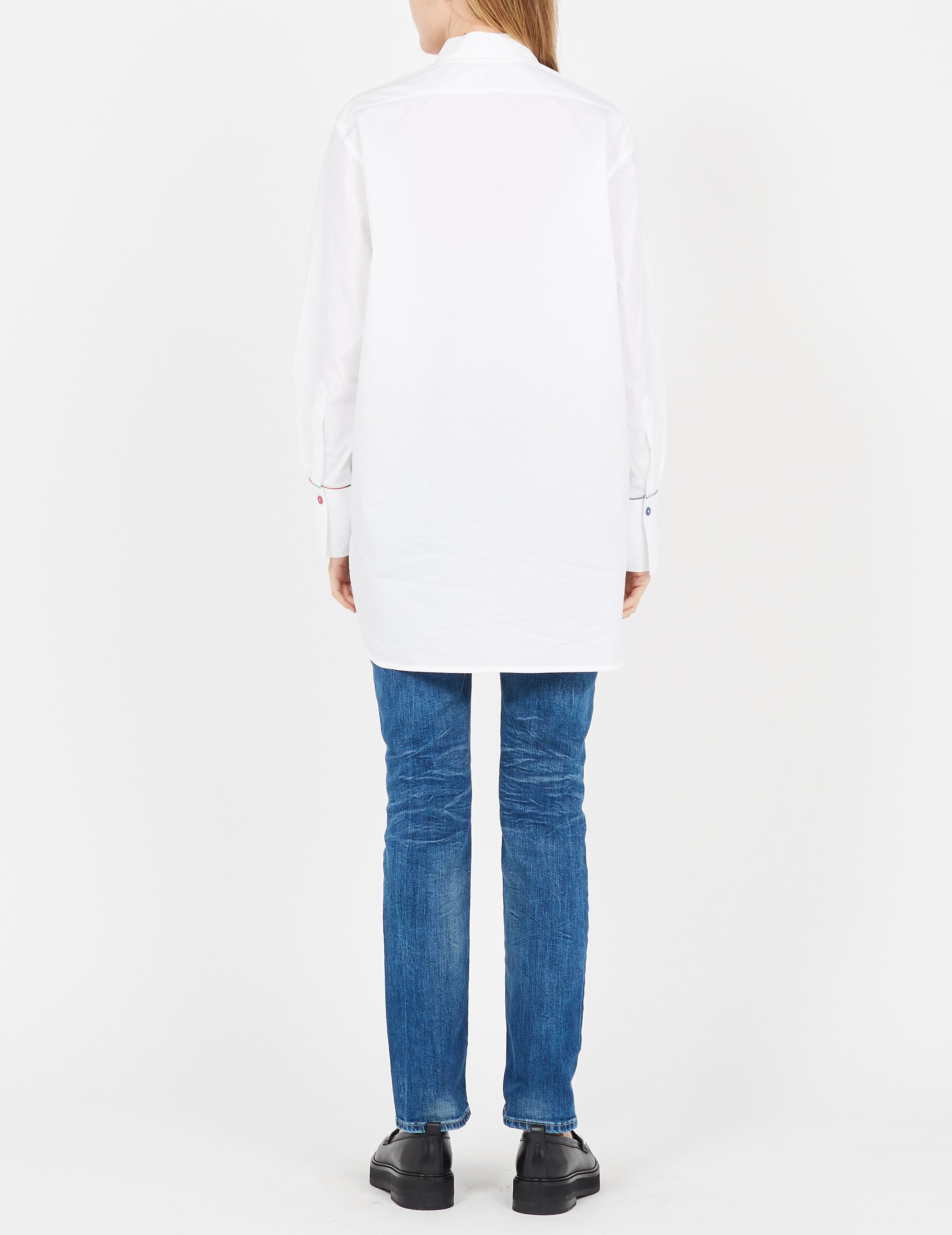 Organic cotton-blend shirt with classic collar PAUL SMITH White