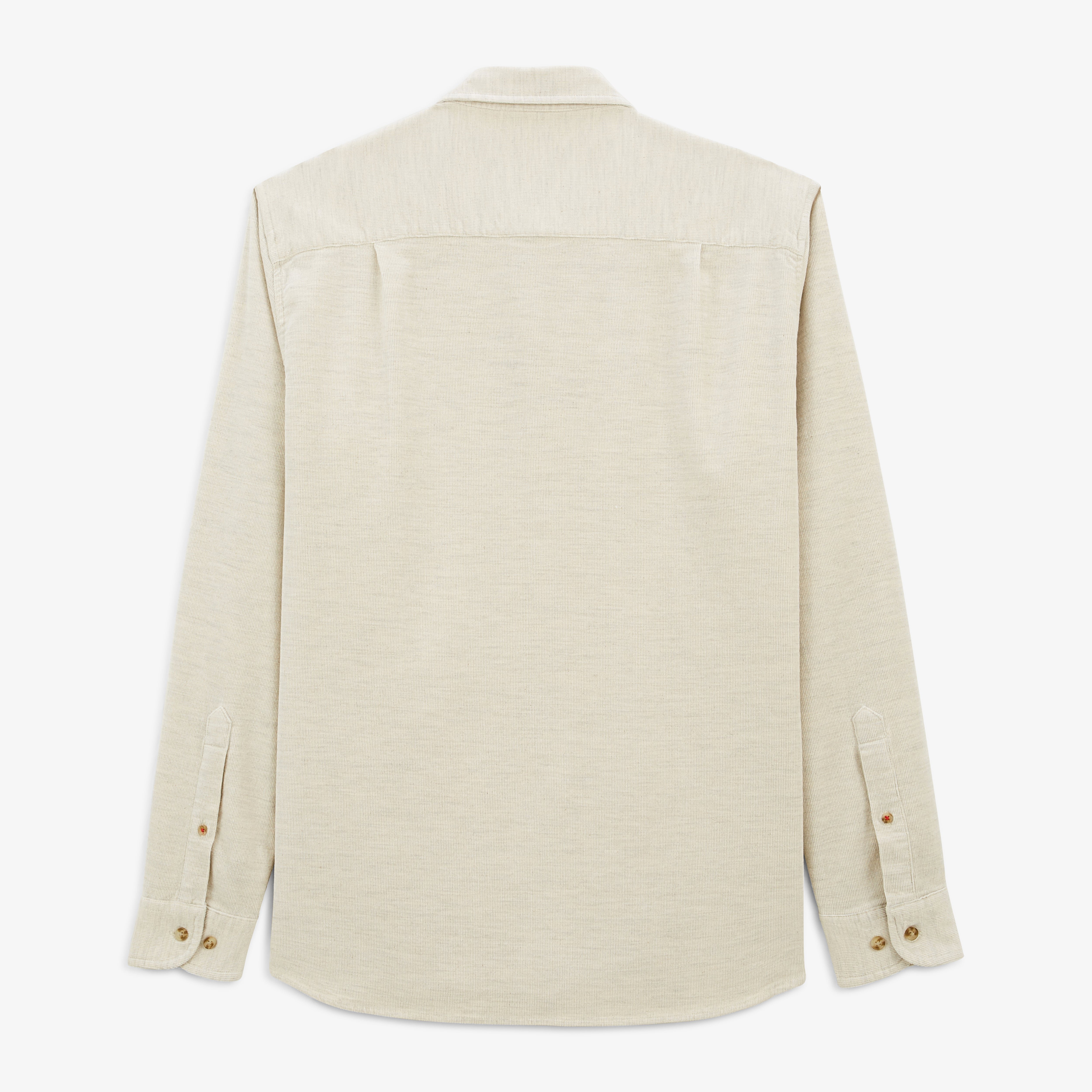 Chemise manches longues en velours unie SERGE BLANCO Blanc