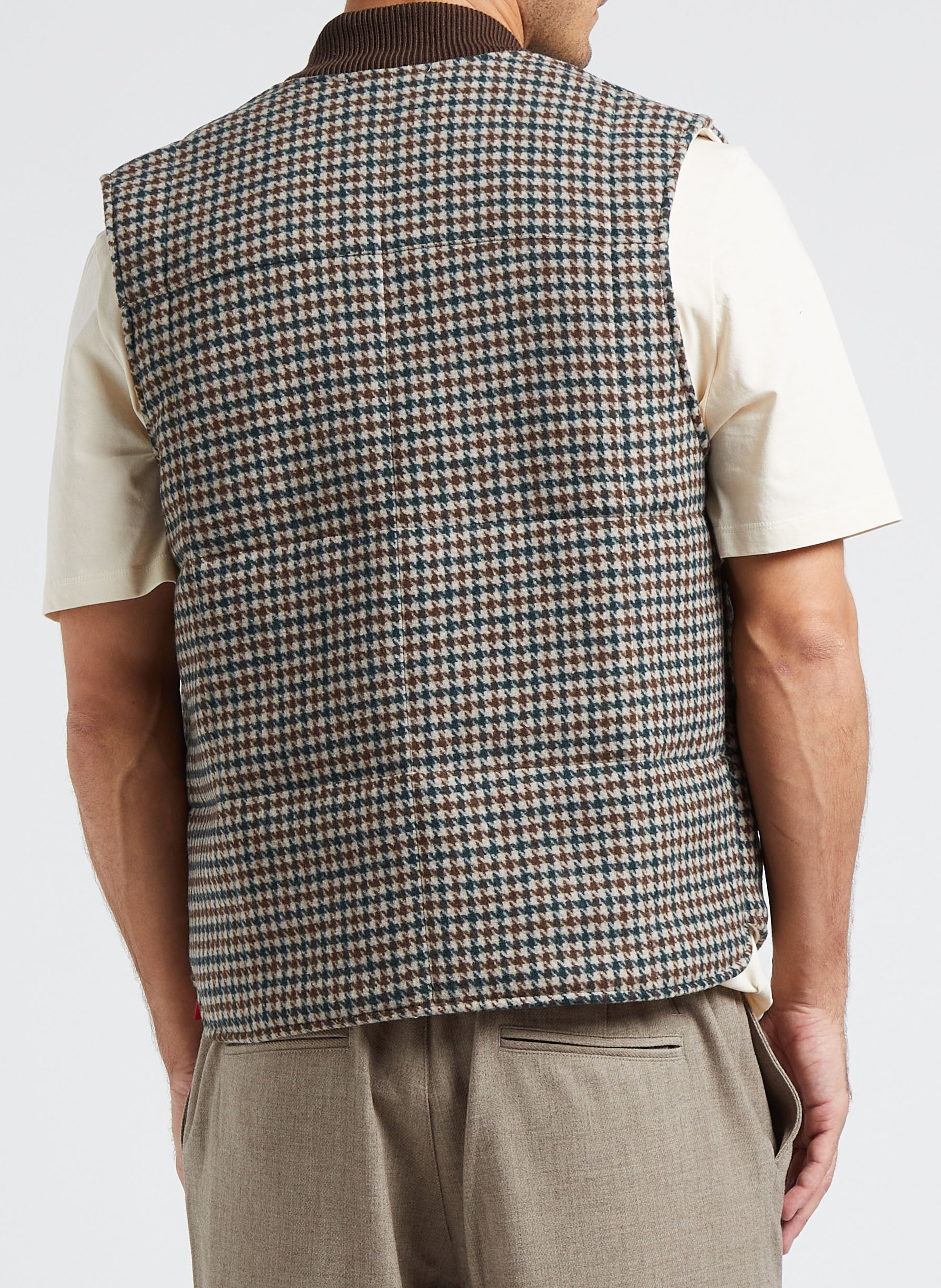 Jasje van wolmix met ronde hals en pied-de-poulemotief LES DEUX Veelkleurig