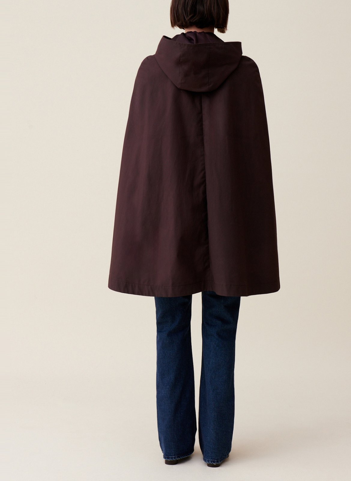 Cotton cape with removable hood CLAUDIE PIERLOT Brown
