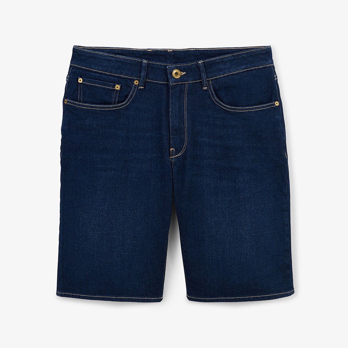 Tapered stretch denim Bermuda shorts SERGE BLANCO Blue