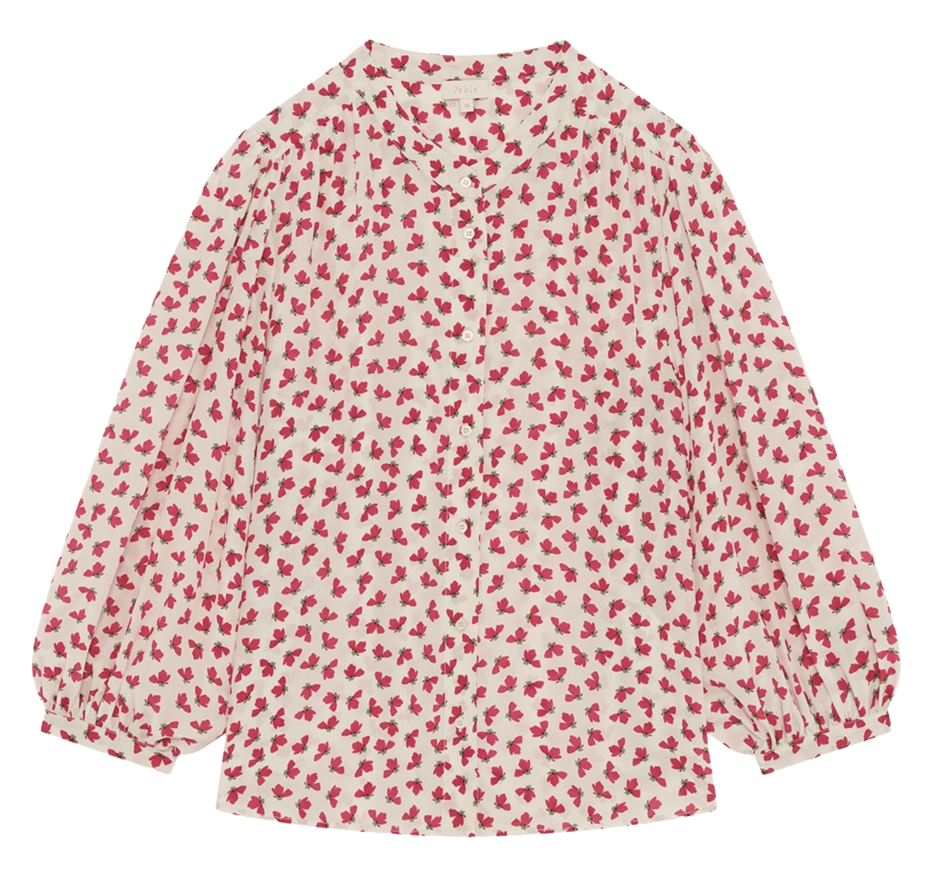 Straight printed round-neck shirt PABLO Beige