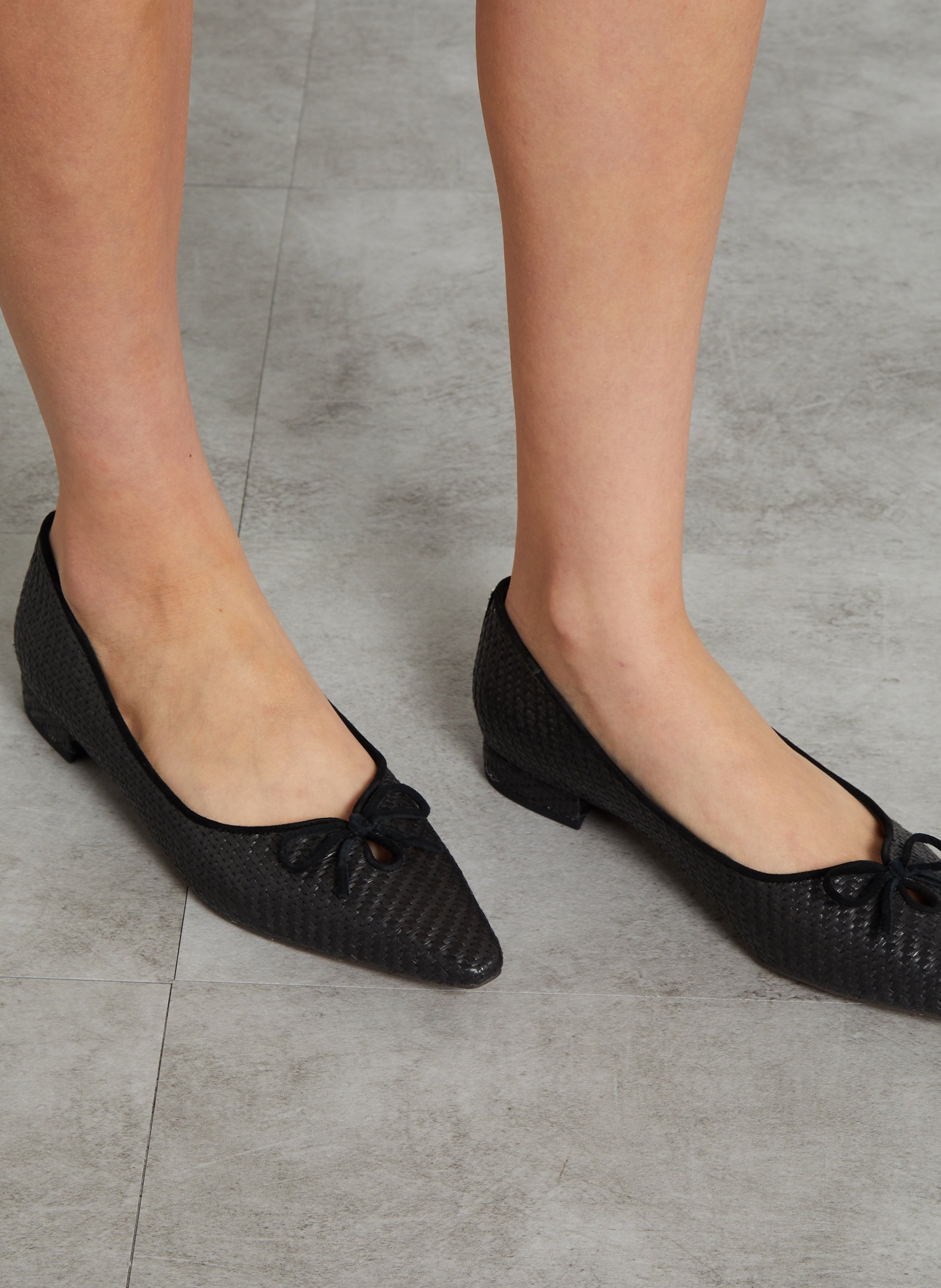 Raffiaballerinas SAM EDELMAN Schwarz