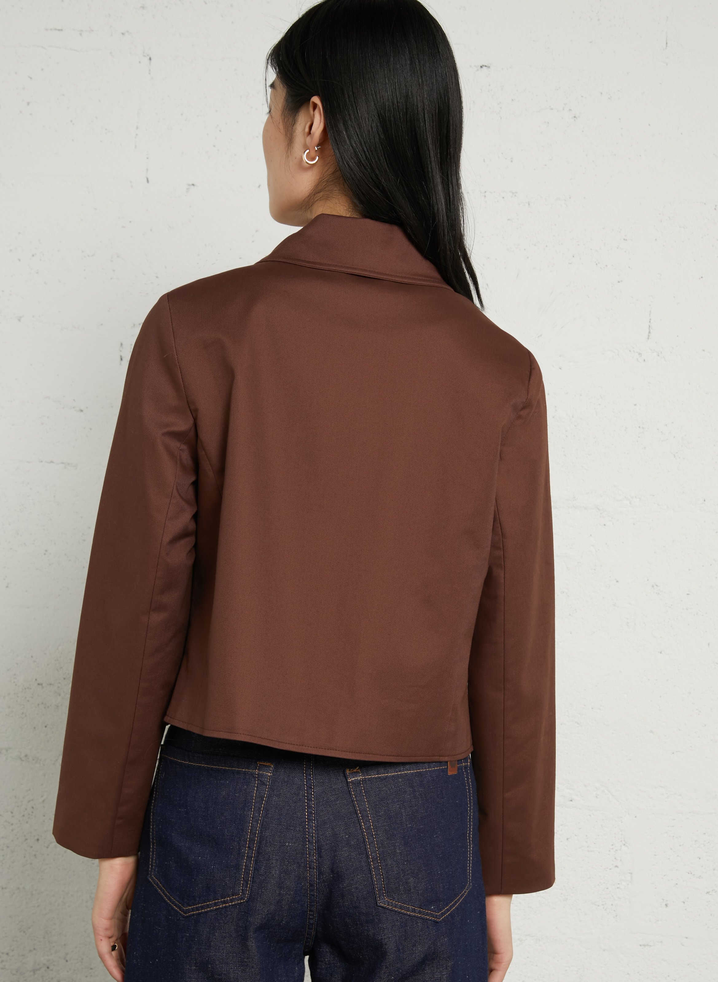 Cotton-blend coat with classic collar SUD EXPRESS Brown