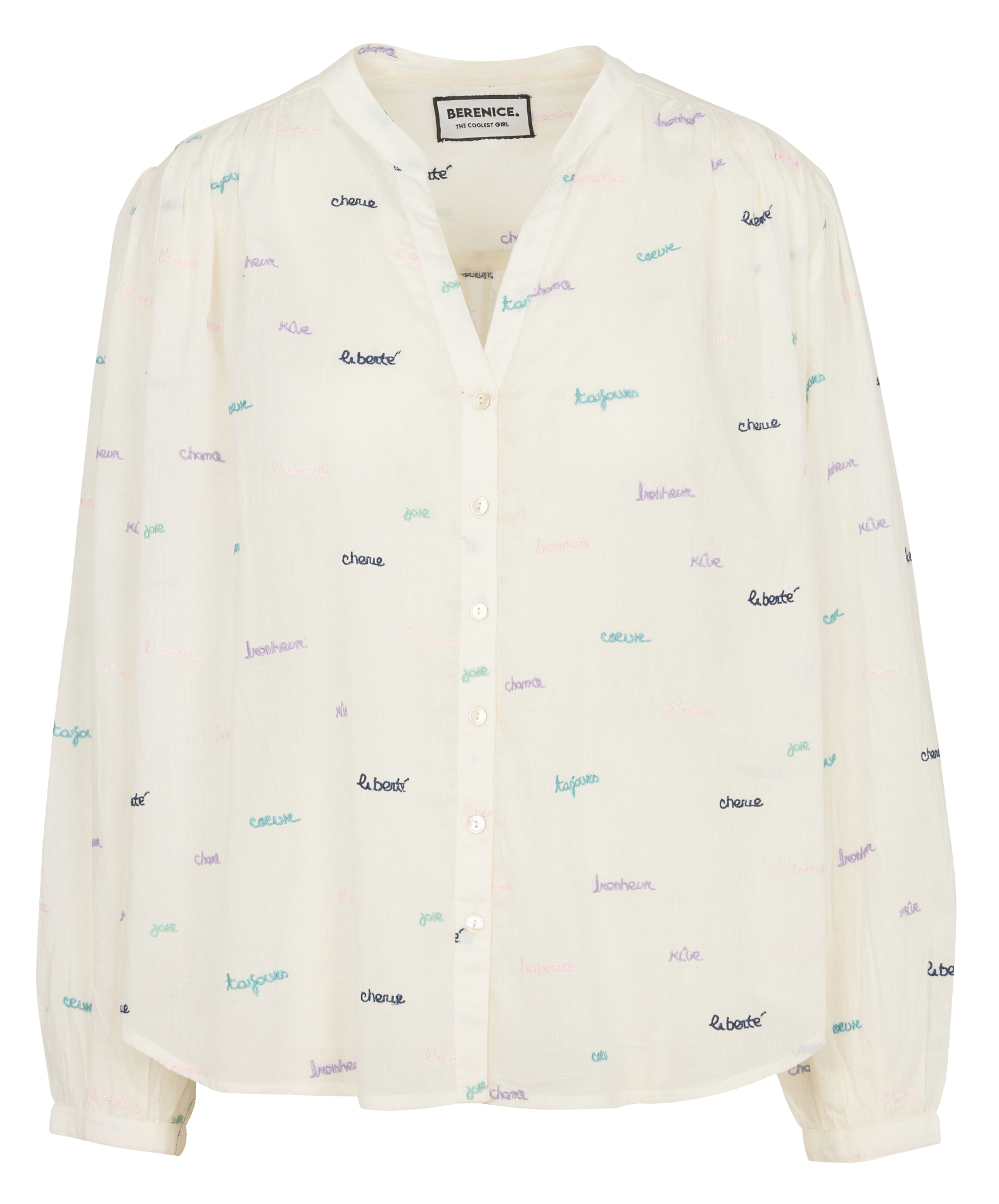 Chemise brodée en coton BERENICE