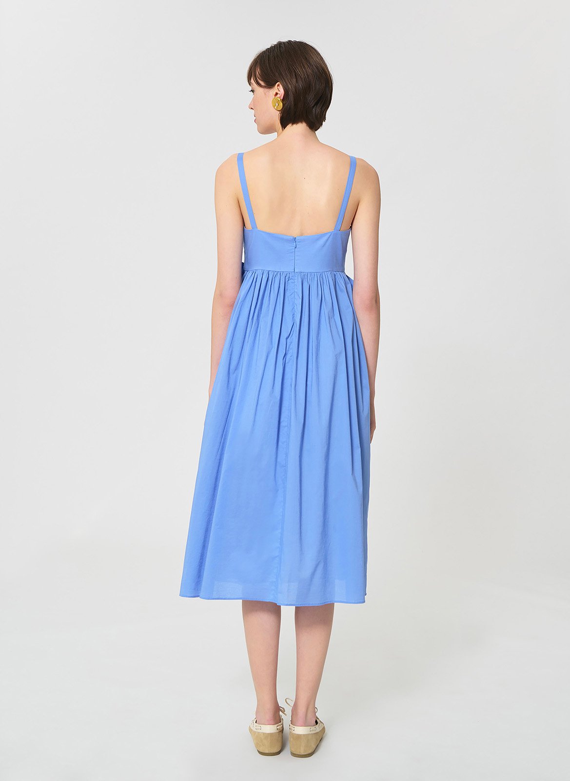 Robe midi à bretelles unie TARA JARMON Bleu