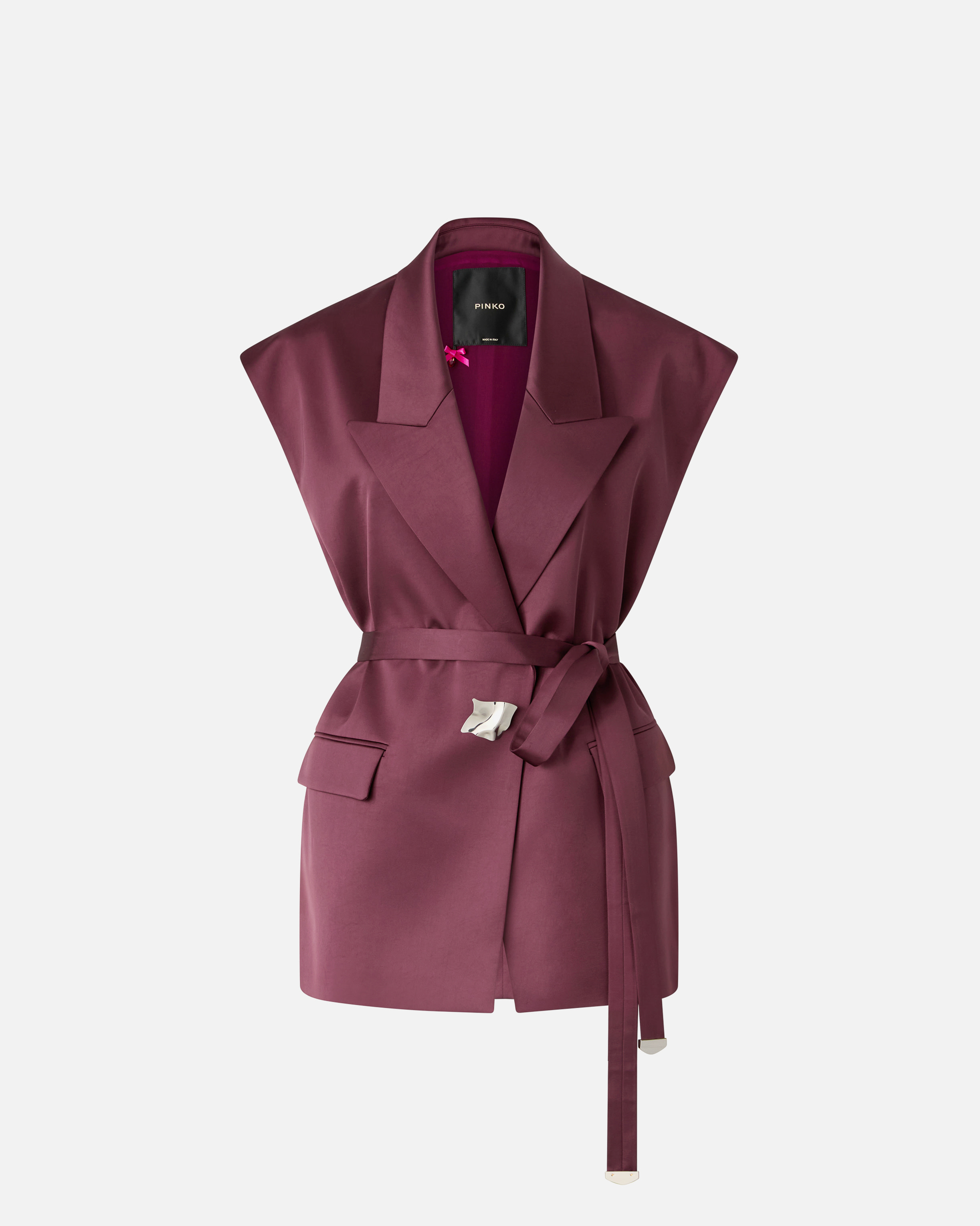 Veste sans manches en satin PINKO Multicolore