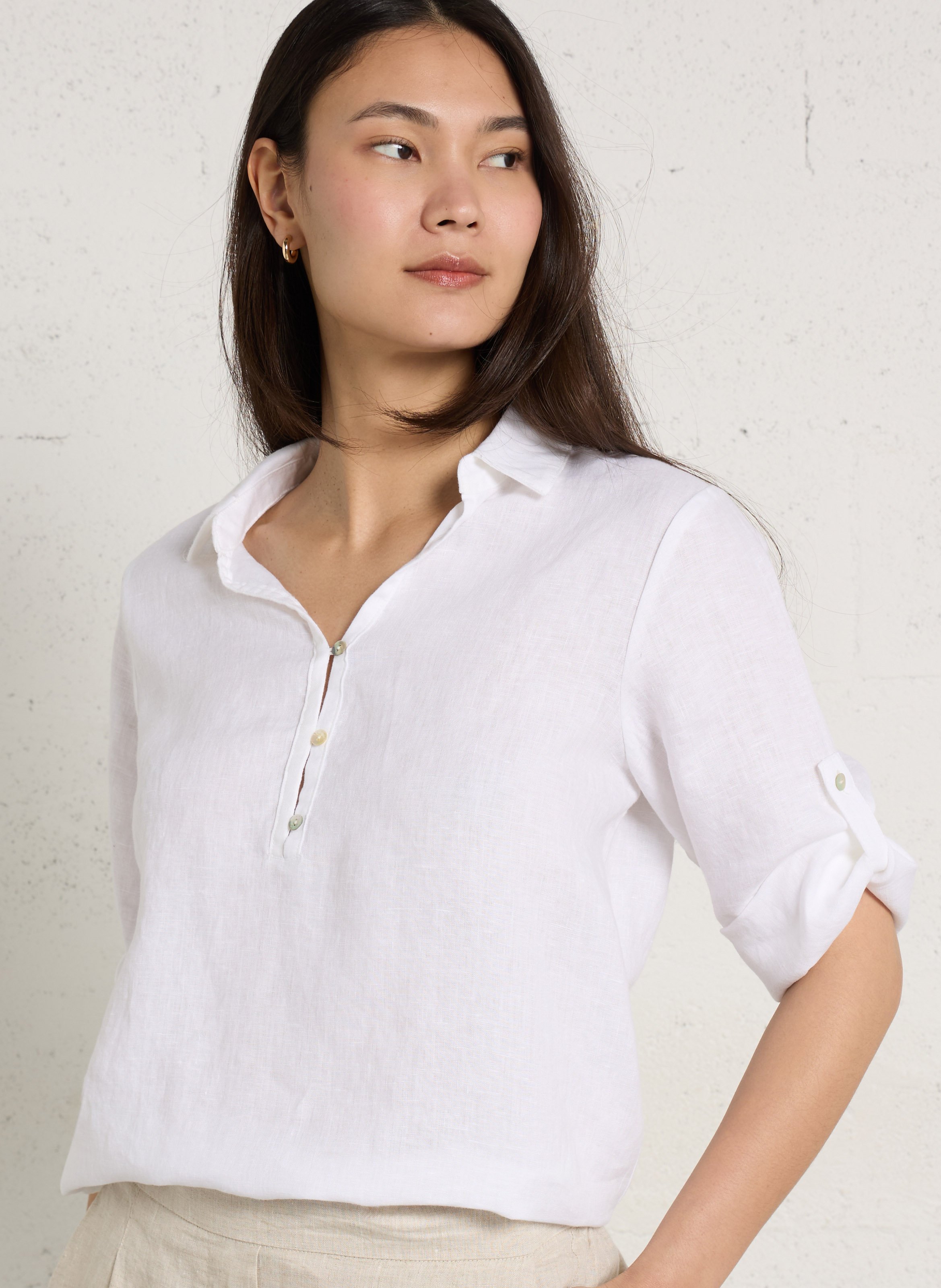 Loose-fit linen top SUD EXPRESS