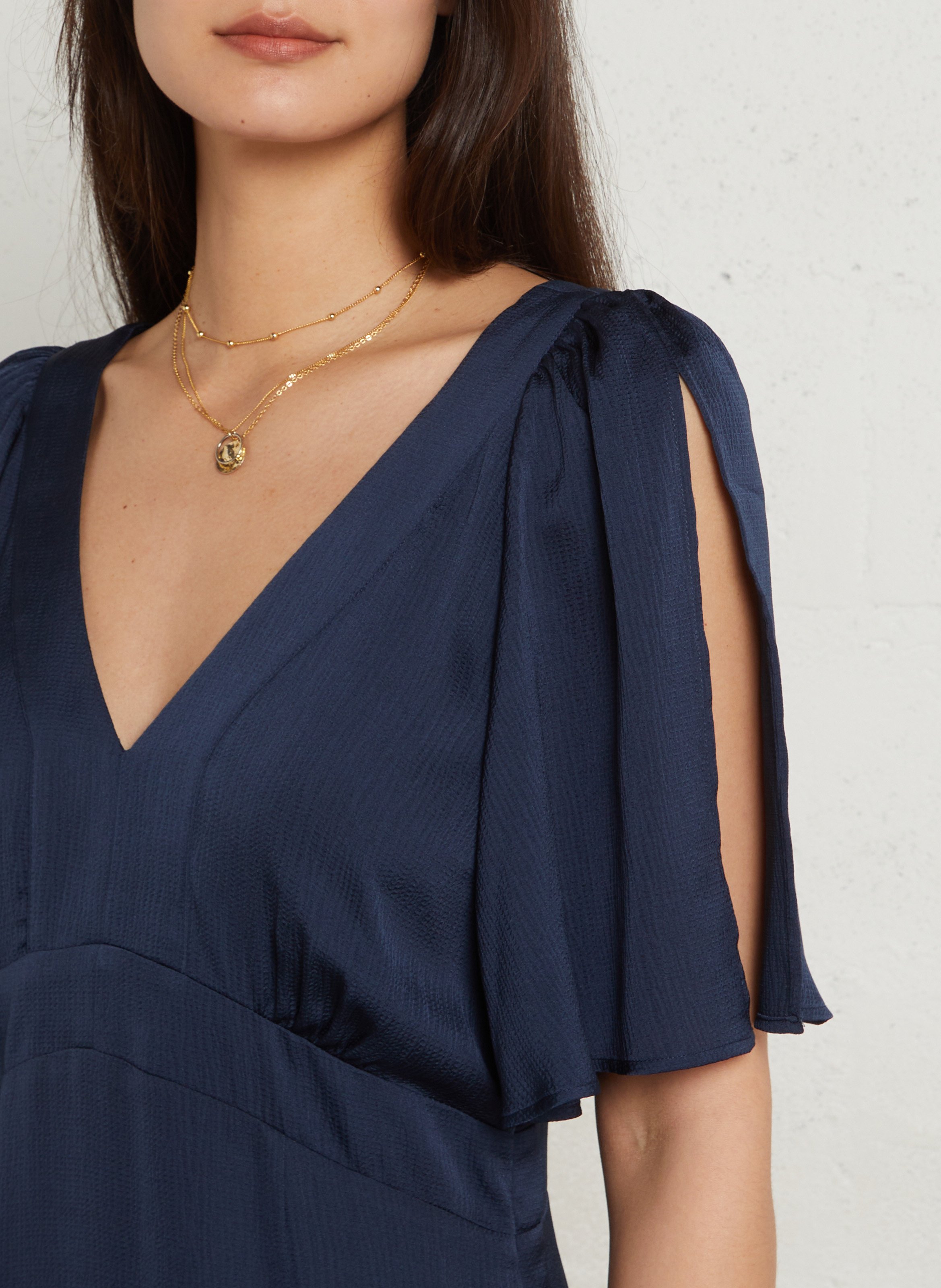 Robe longue évasée MAISON 123 Bleu