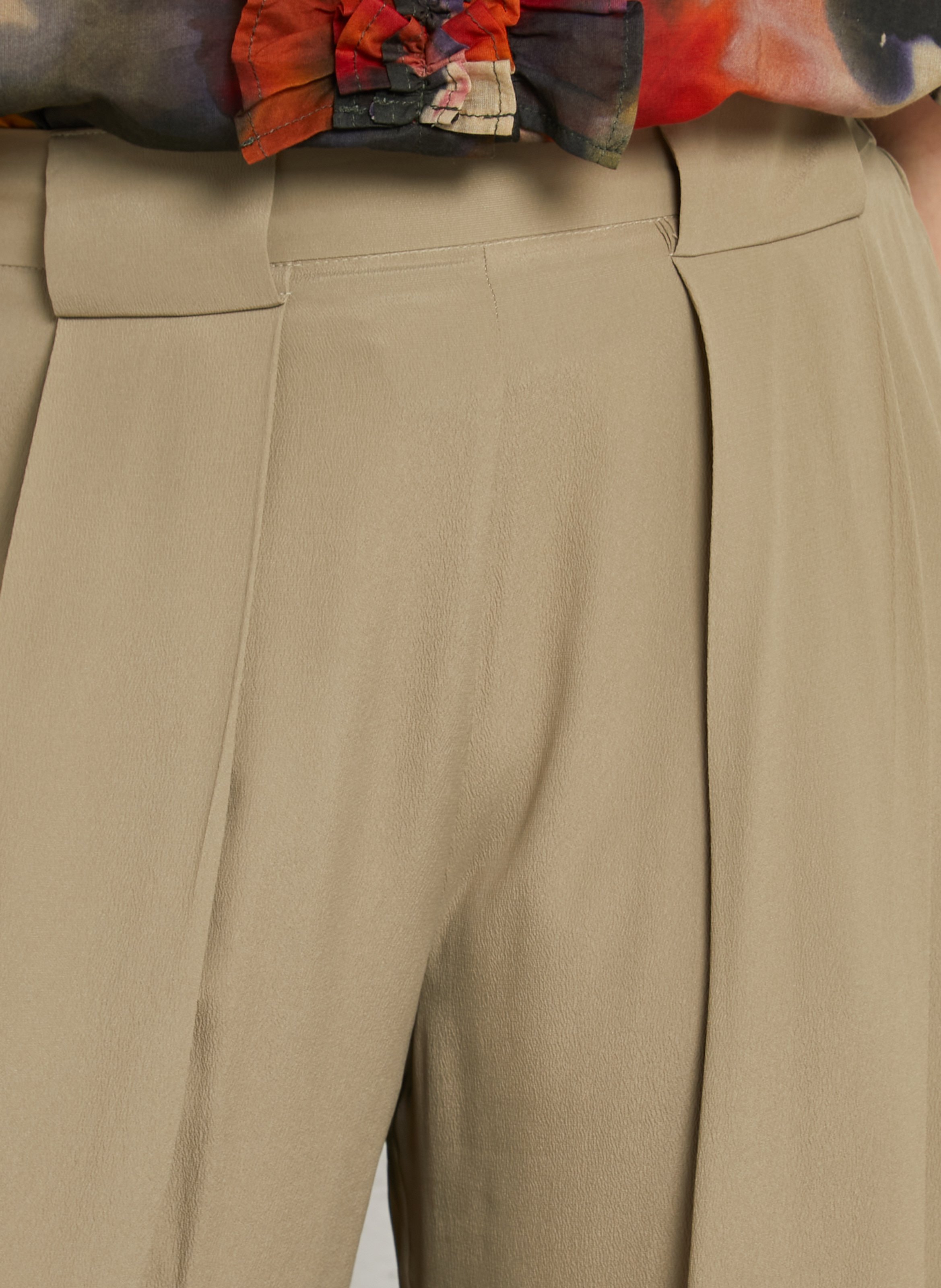 Pantalon large taille haute MOMONI Vert