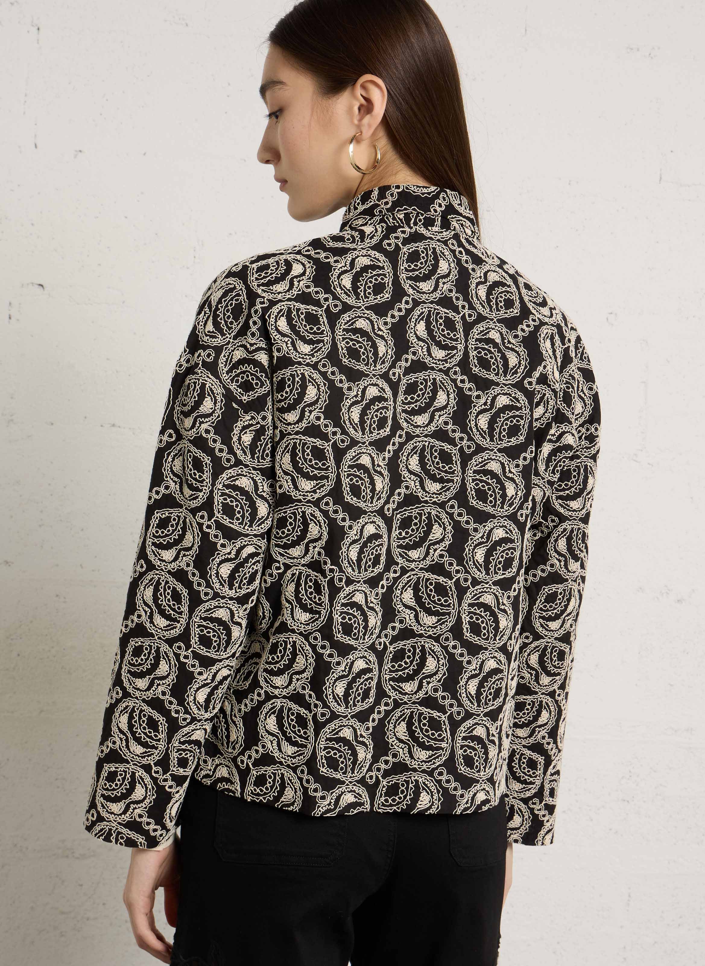 Veste col classique en coton mélangé LA PETITE ETOILE Noir