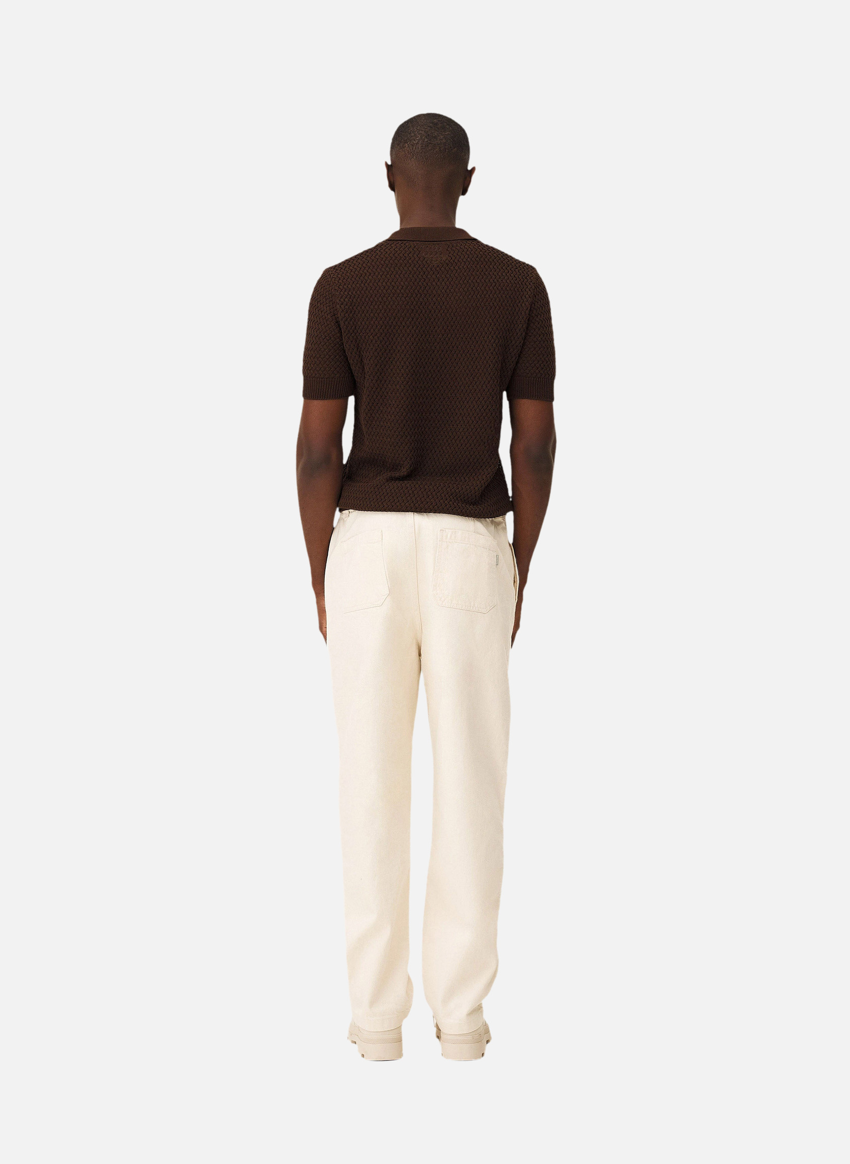 Short sleeve polo shirt Haring Brown Noyoco Brown