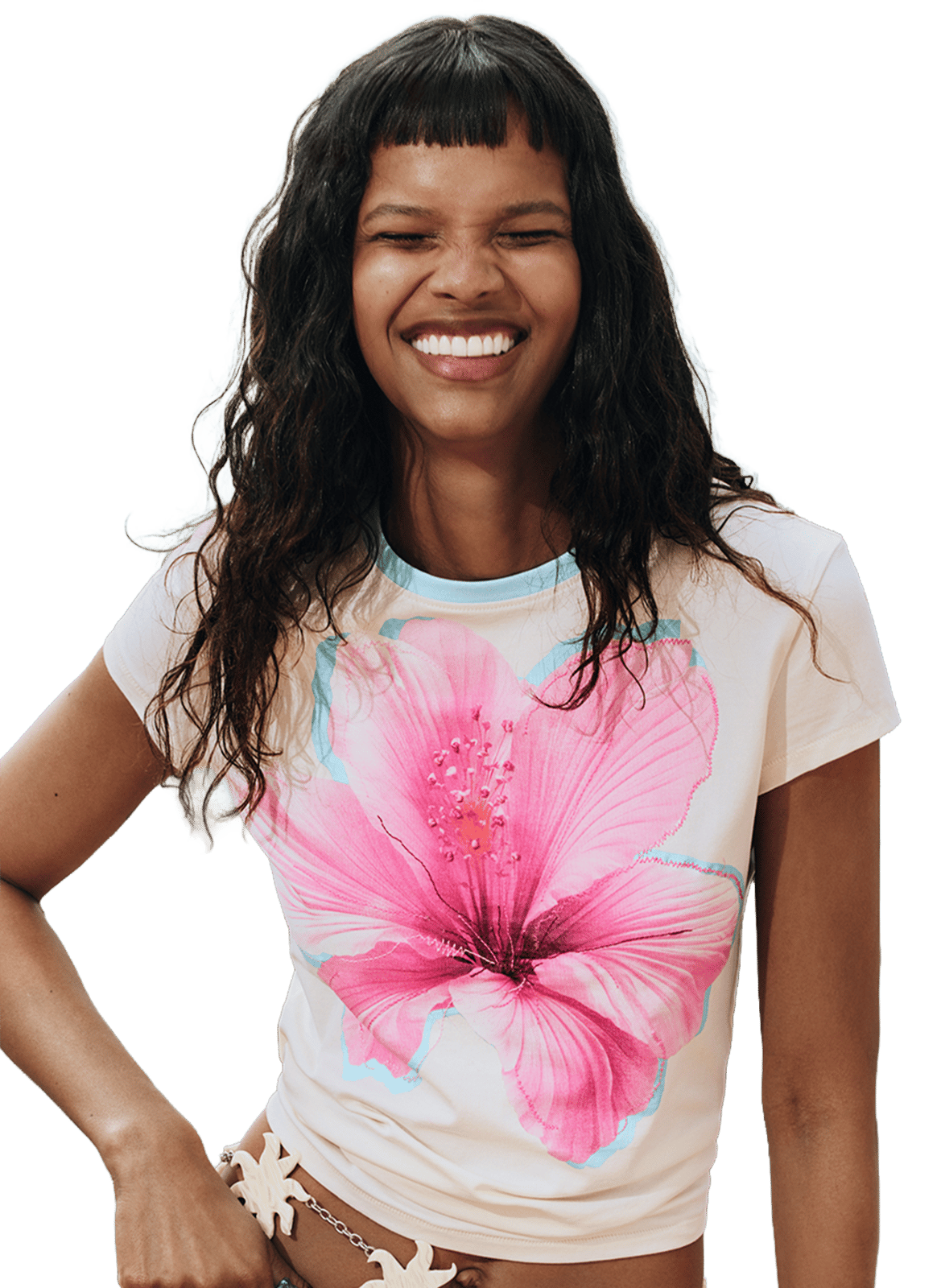 Tee-shirt col rond imprimé DESIGUAL Blanc