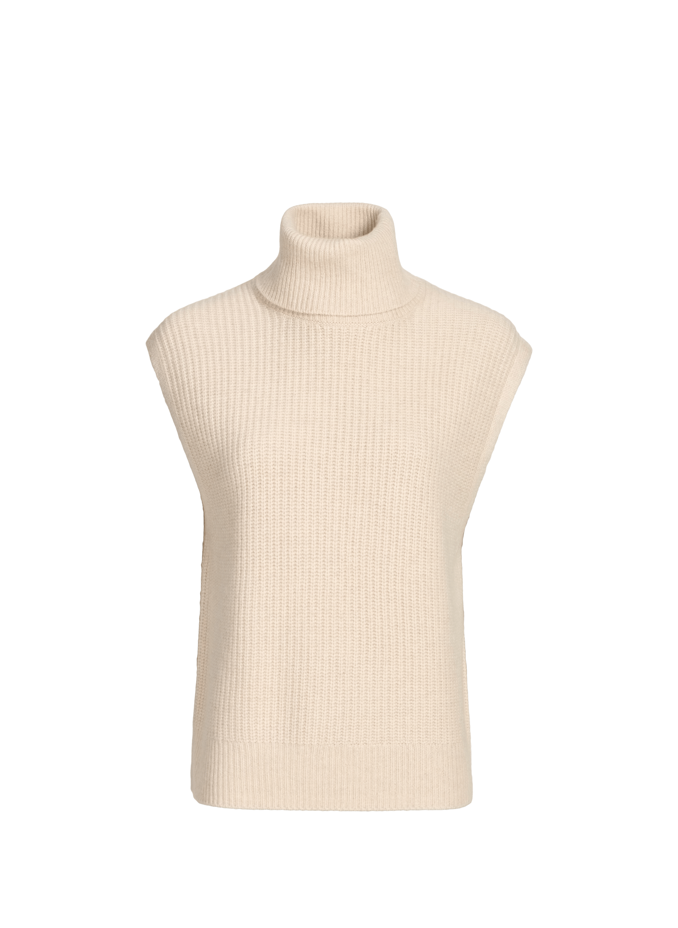 Sleeveless turtleneck cashmere sweater wail SAISON 1865 Beige