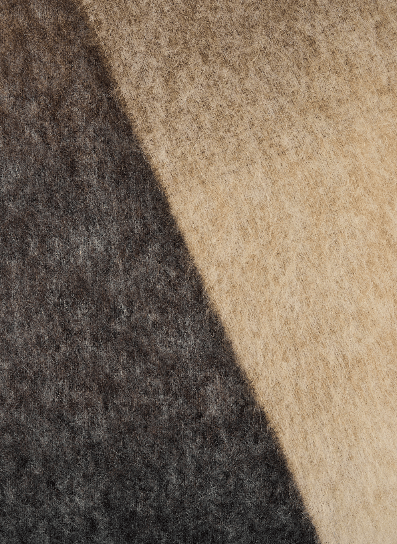 Tie-dye scarf with fringes in blended wool SAISON 1865 Brown