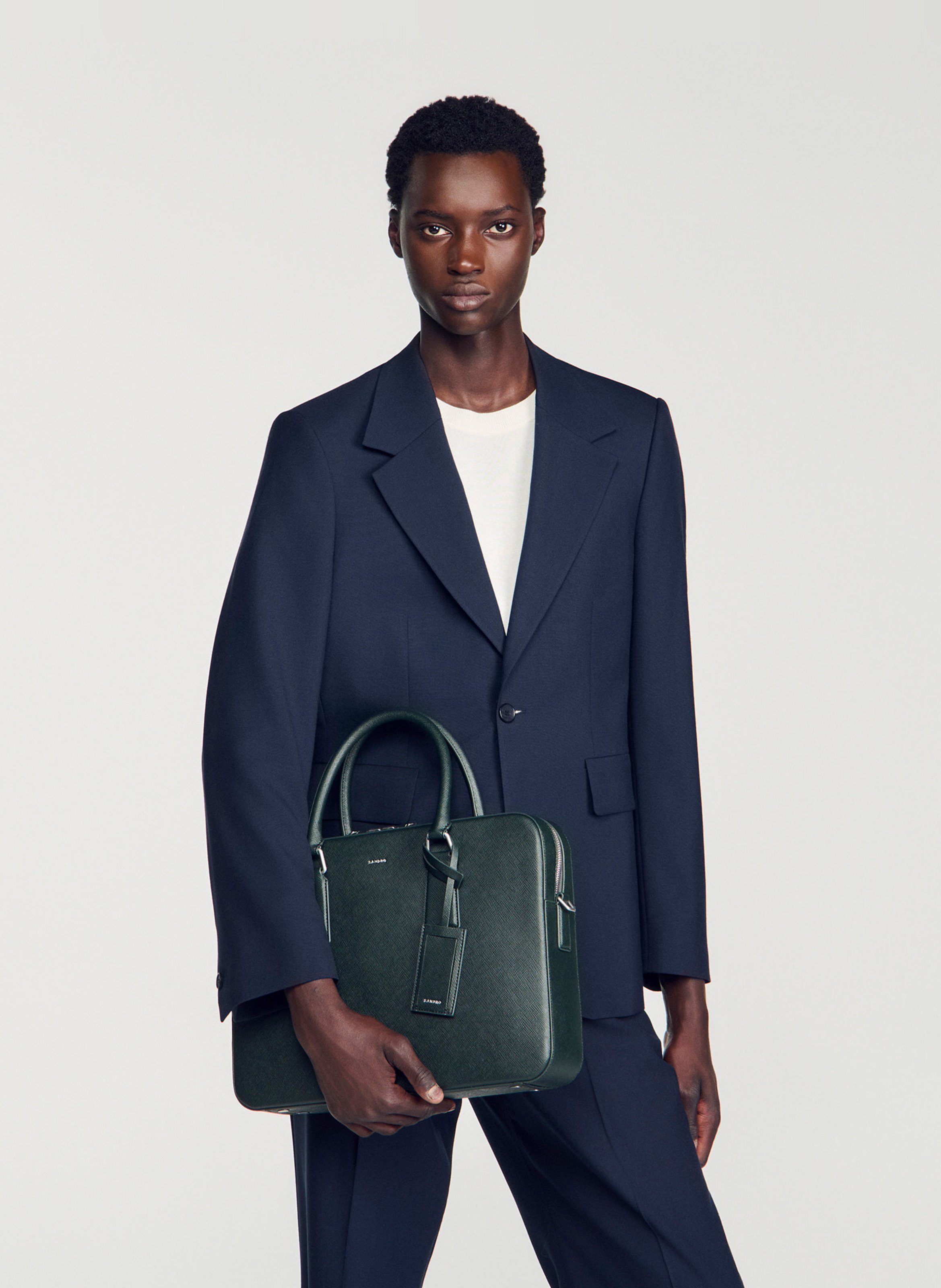Hard laptop bag SANDRO Green
