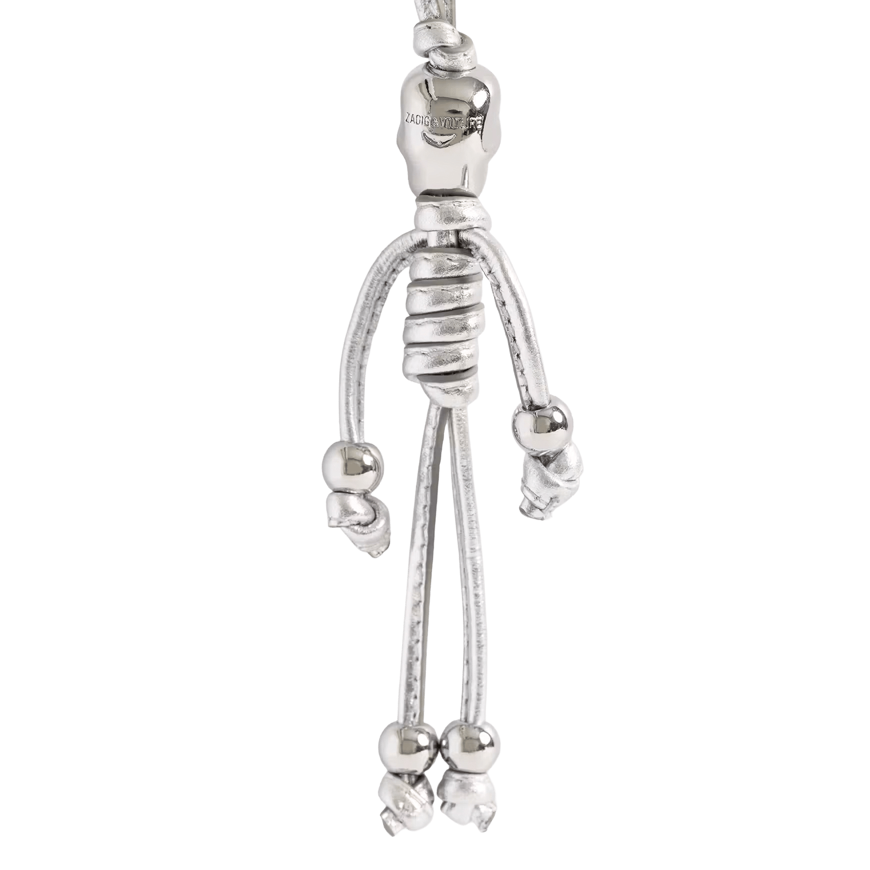 Leren sleutelhanger ZADIG&VOLTAIRE Zilver