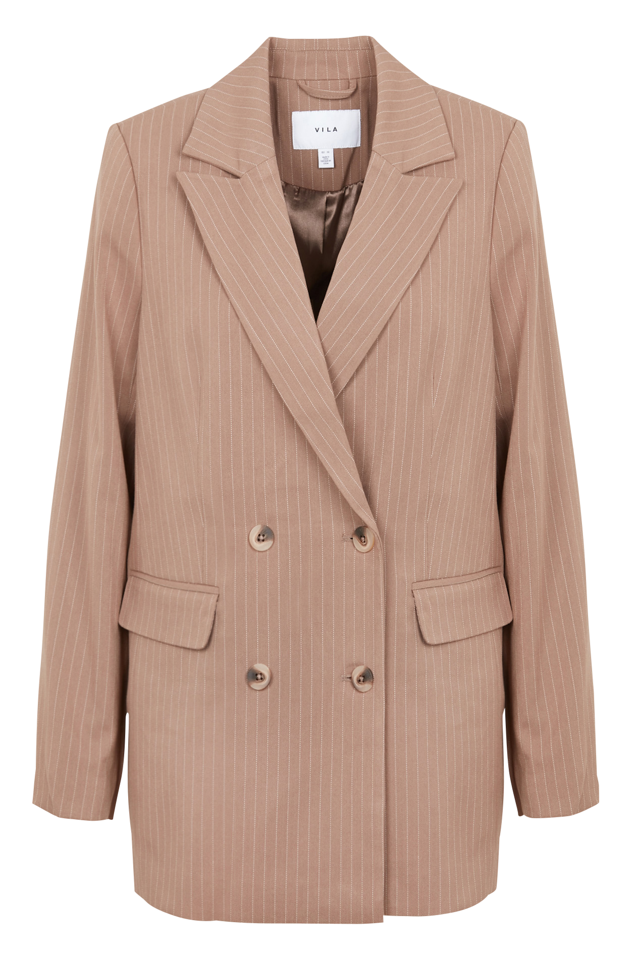Veste de tailleur rayé droite VILA Marron